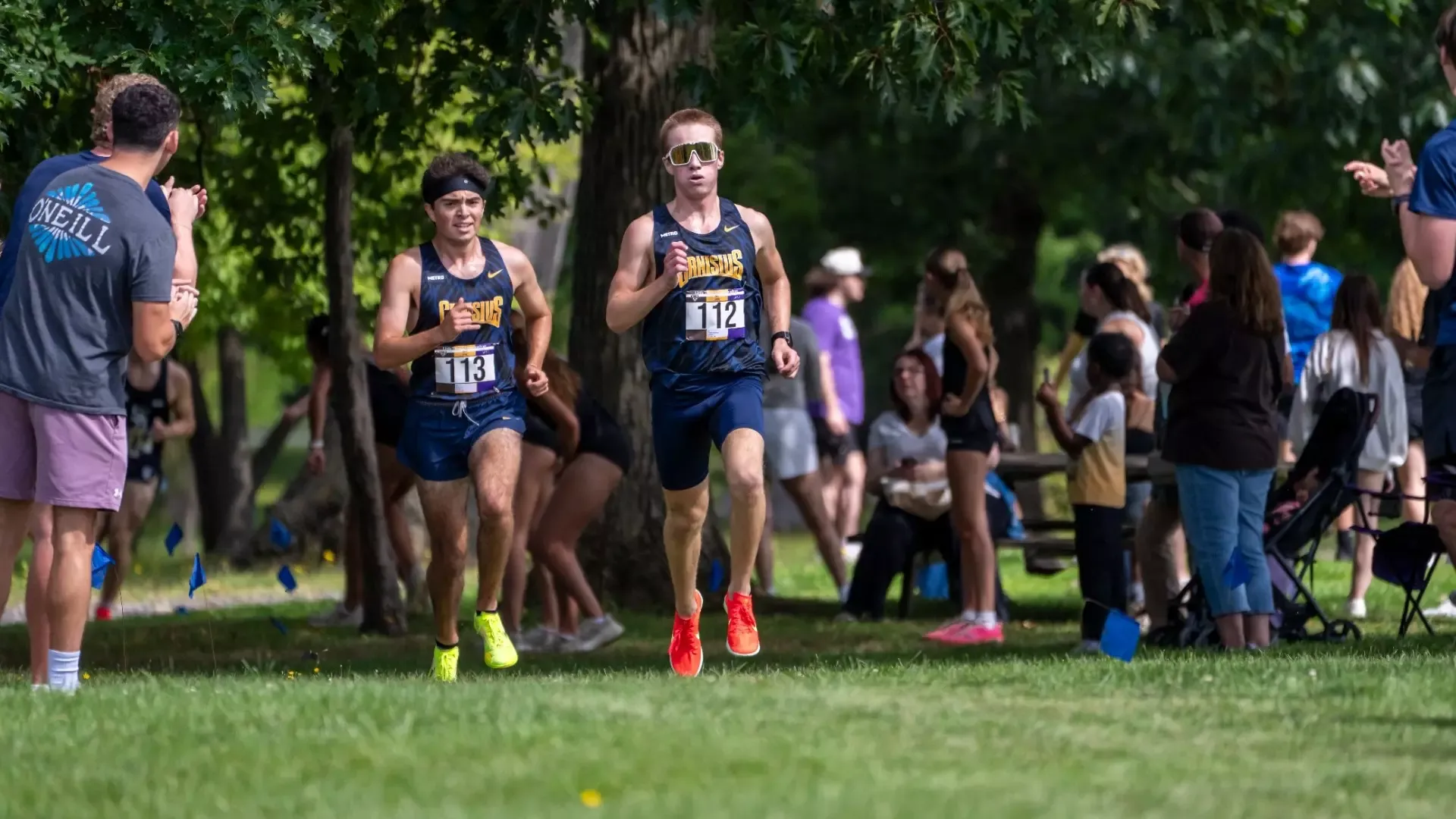 Nathaniel Fisher race action at Little Three Championships - Sept. 5, 2026