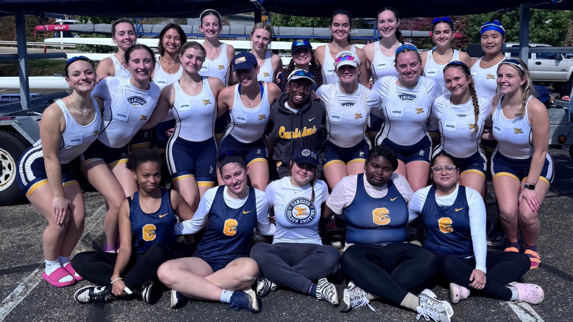 Rowing team photo at 2026 Yinzer Cup