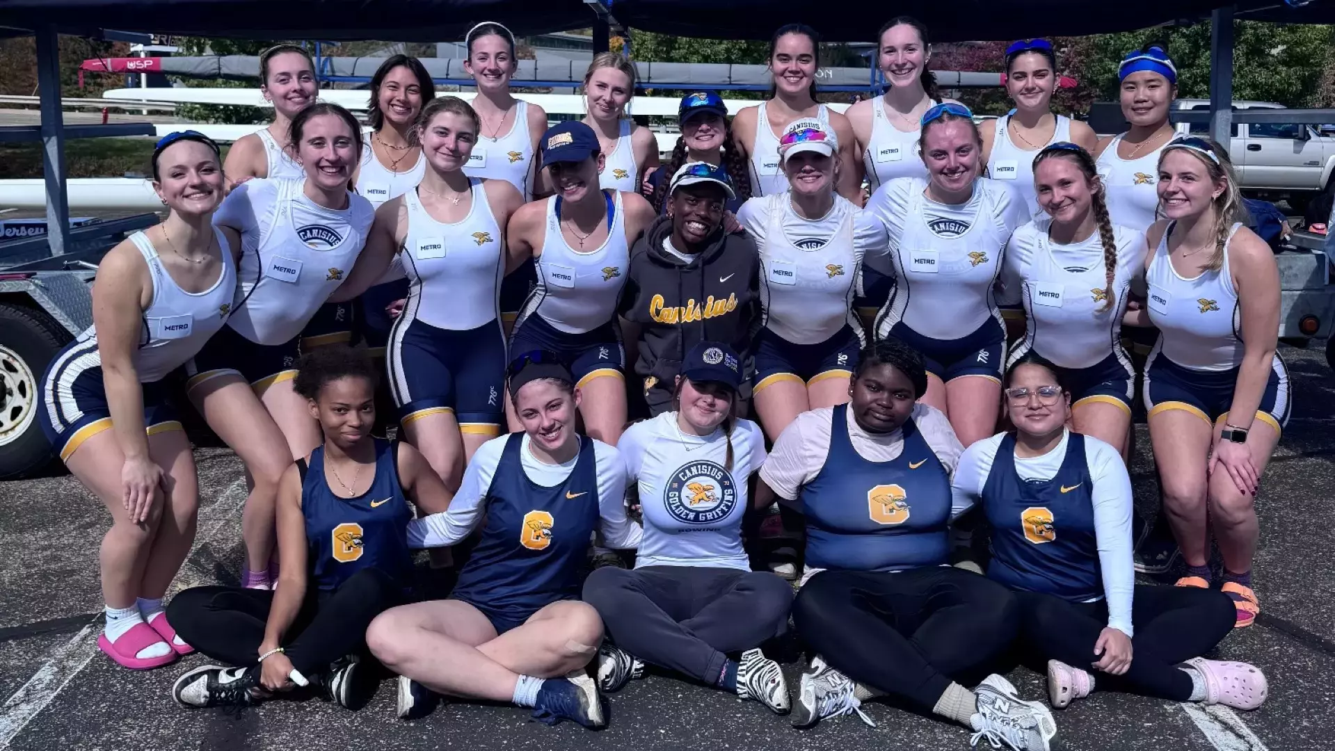 Rowing team photo at 2026 Yinzer Cup