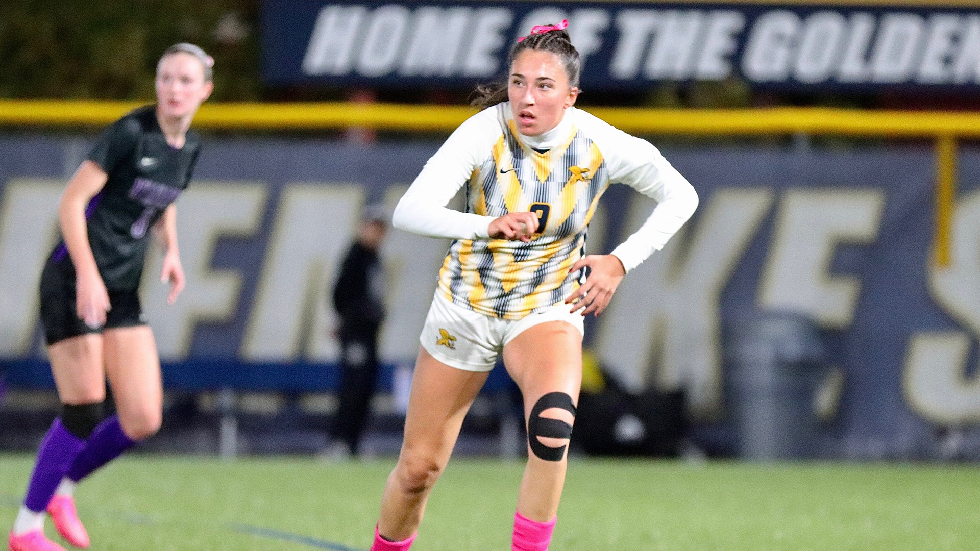 Canisius forward Romane Lanni is shown in game action versus Niagara at the Demske Sports Complex on Oct. 21, 2026