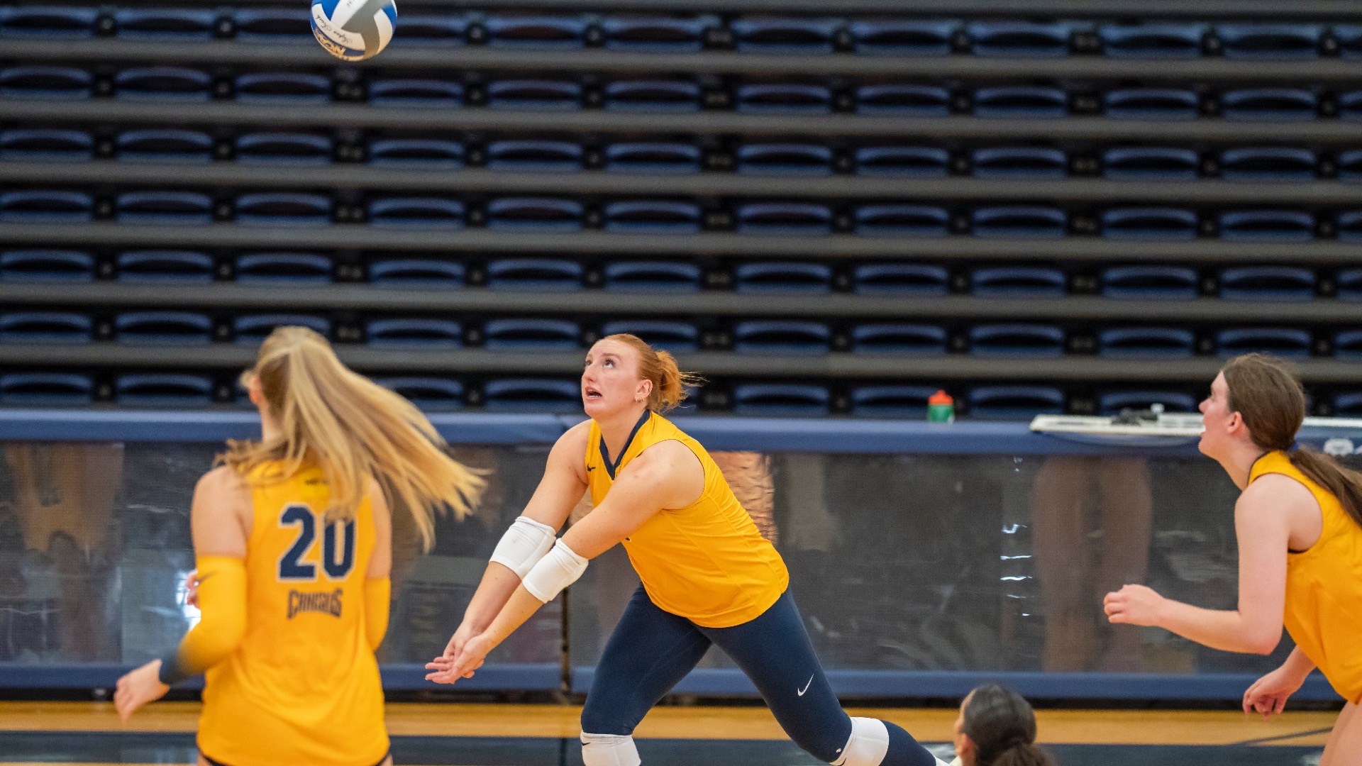 Emma Isroff Digs Ball Against Dartmouth