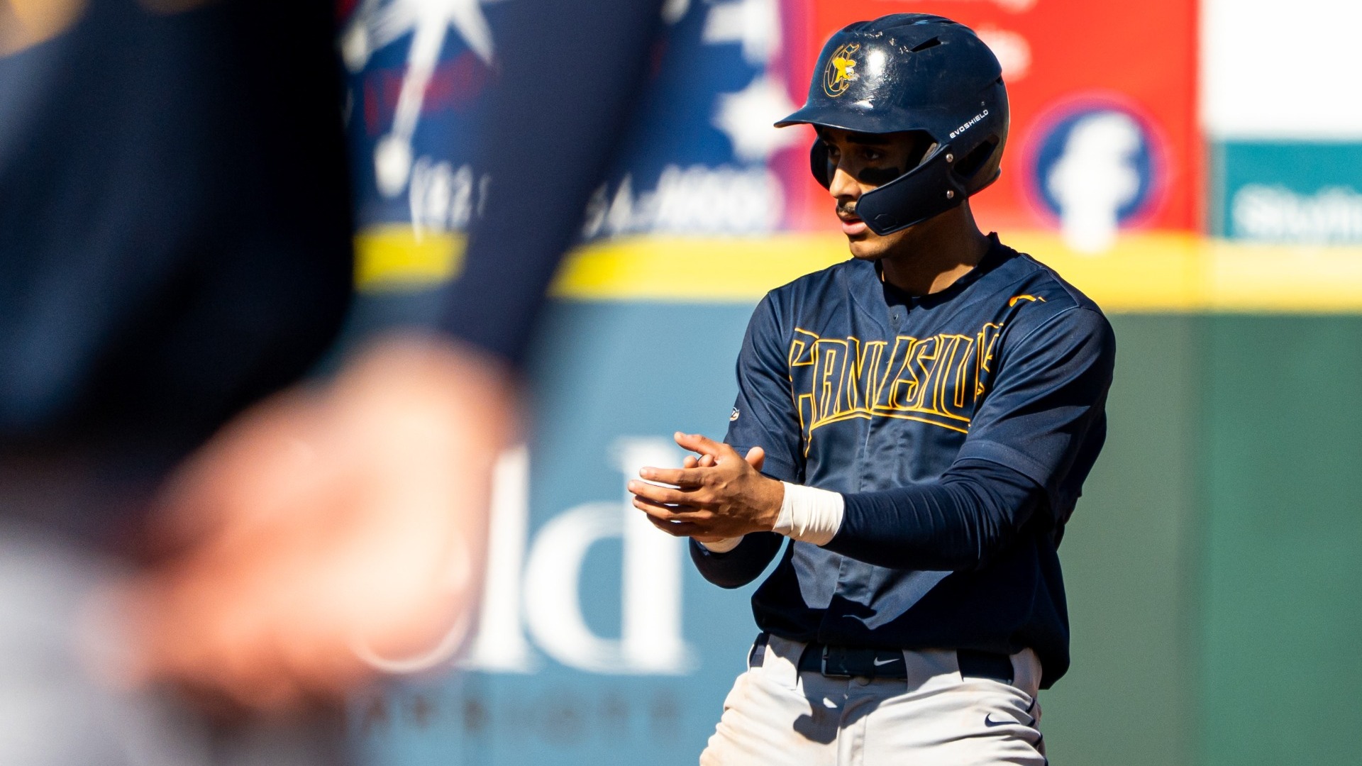 J.C. Spinosa celebrates vs. Appalachian State - Feb. 13, 2026