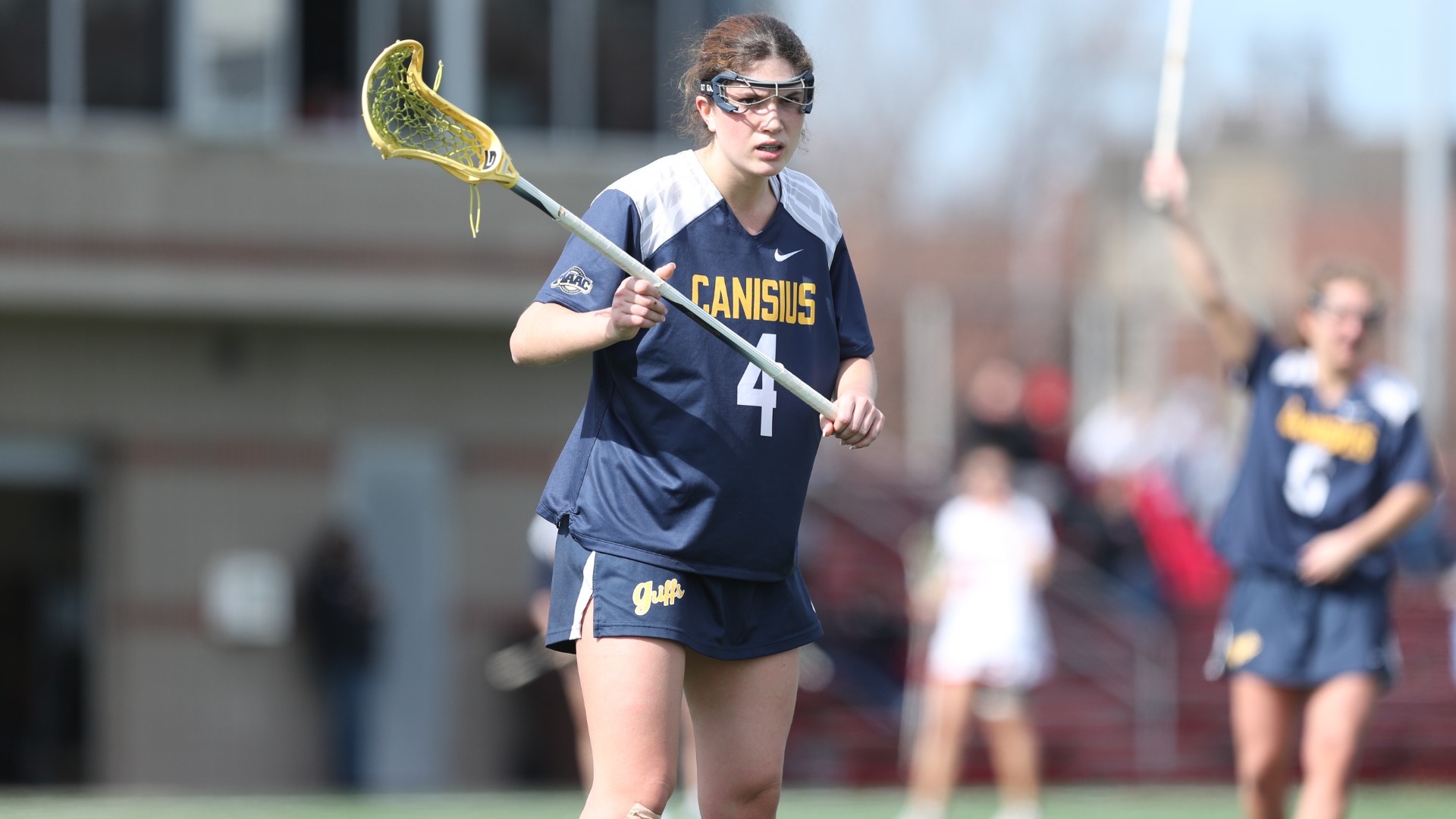 Bridget Brown waits for a ball against Louisville.