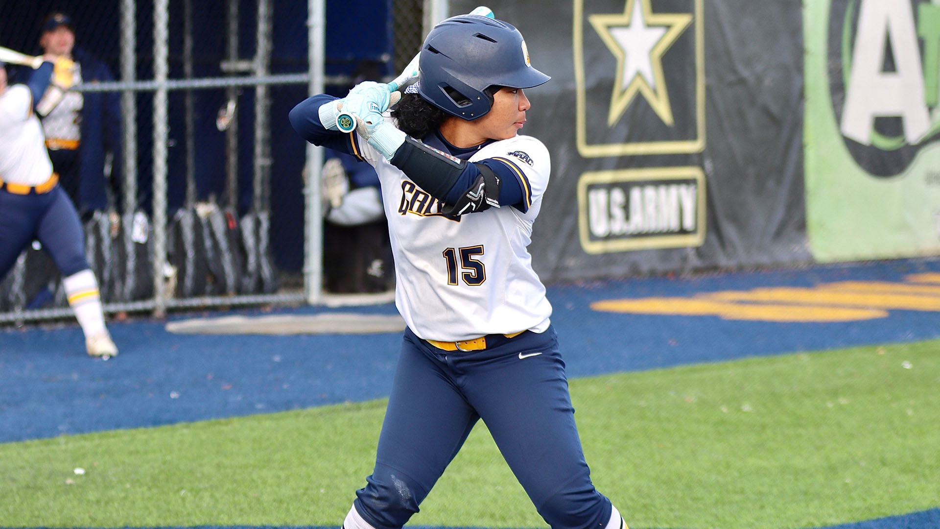 Alyssa Onyeagwa waits for a pitch in the second game of a home doubleheader against Siena on March 24, 2026.