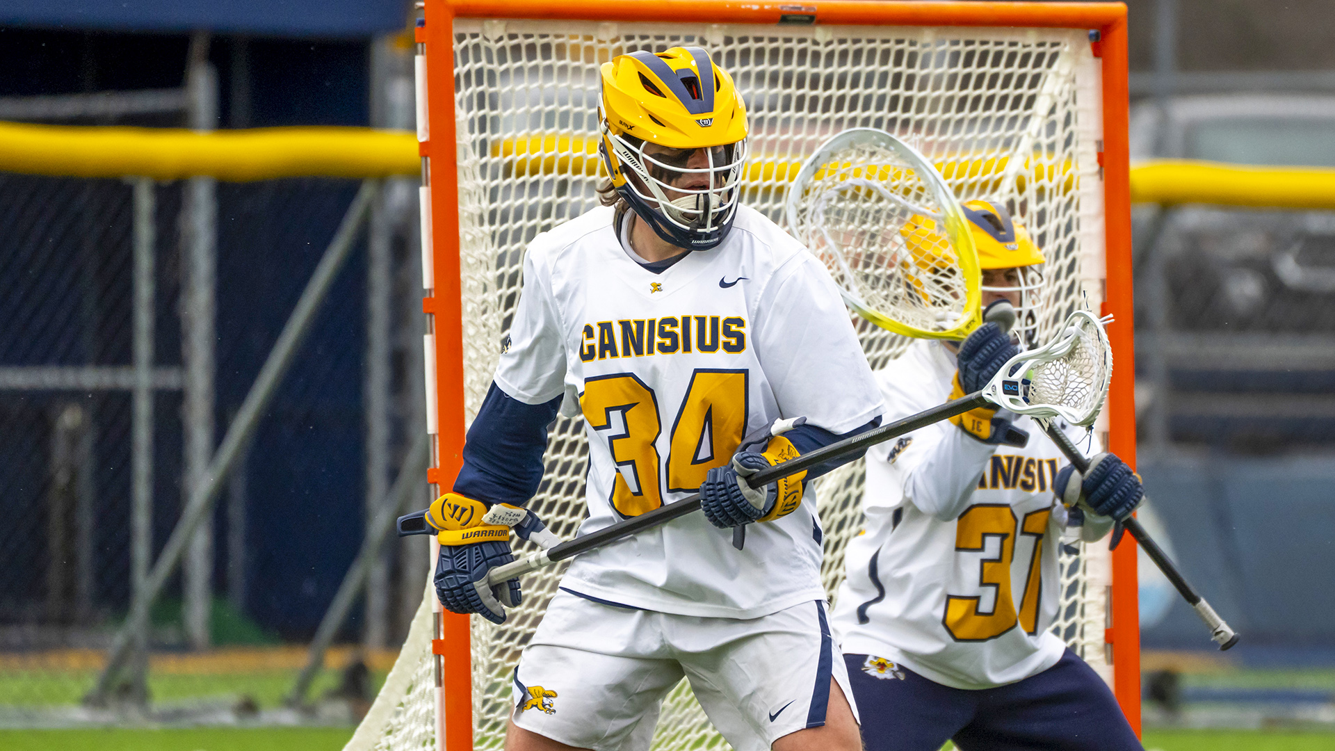 Canisius defenseman Josh Verhagen is shown in game action versus Quinnipiac at the Demske Sports Complex on March 14, 2026