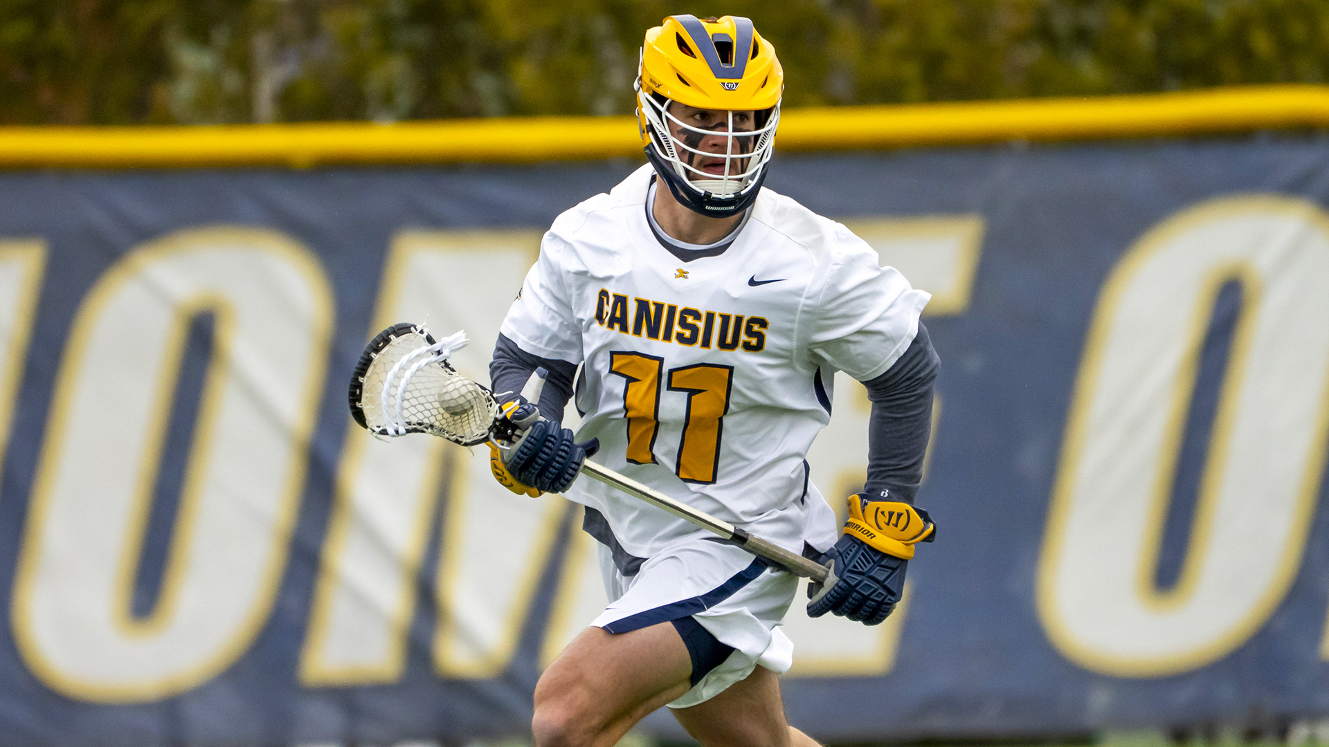 Canisius midfielder Kaiden Libby is shown in game action against Quinnipiac at the Demske Sports Complex on March 14, 2026