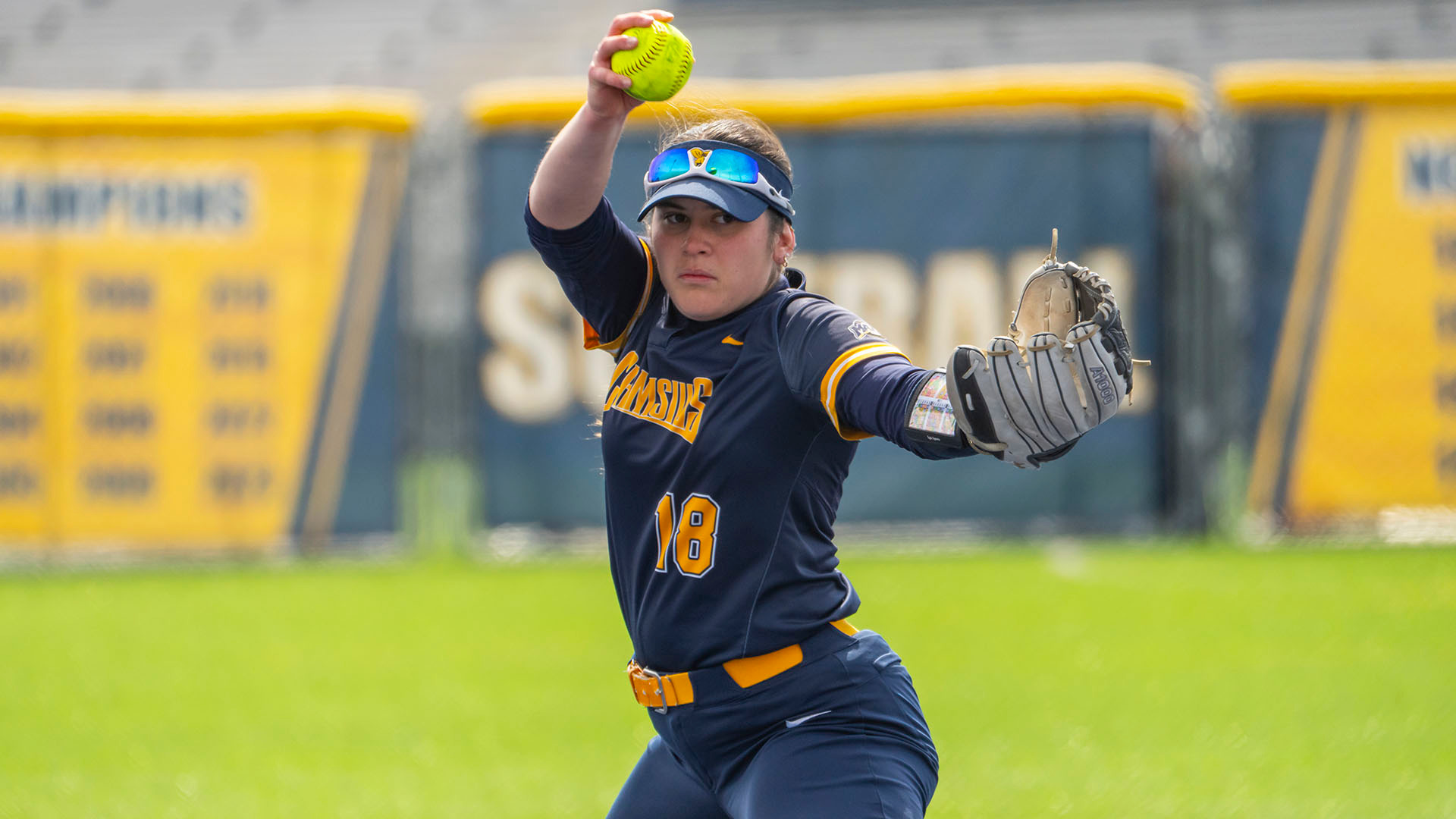 Mikaila Obenrader throws a pitch during a home game against Fairfield on March 29, 2026.