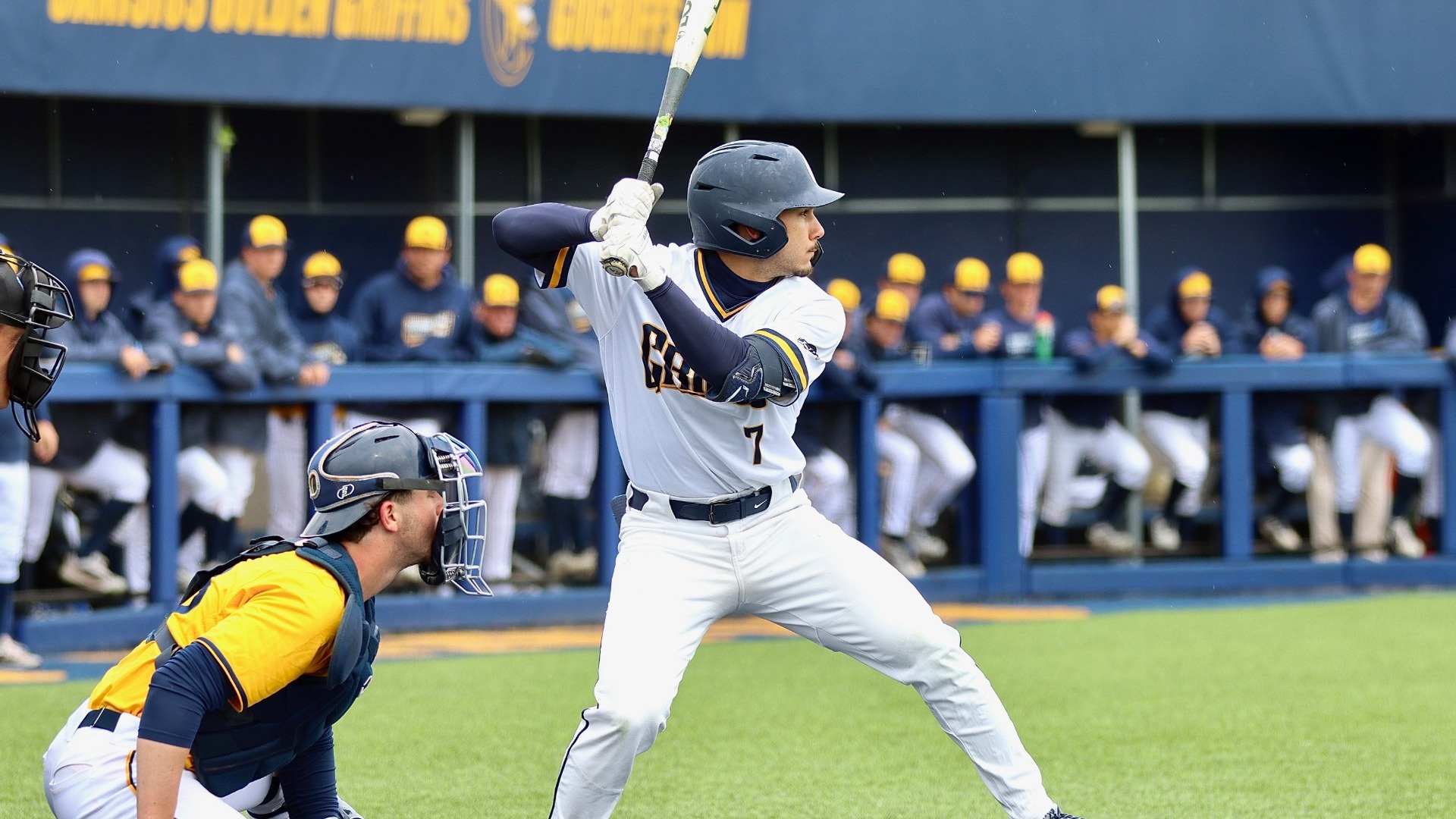 Andrew Marcello stands in the box vs. Quinnipiac - April 19, 2026