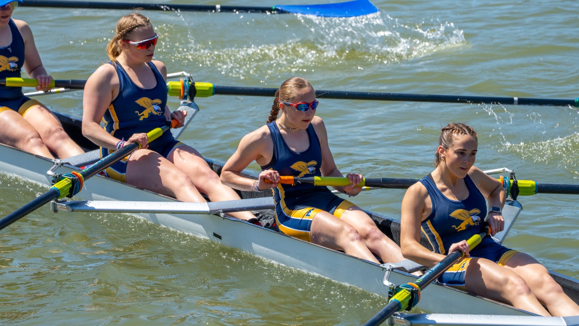 1V8 boat races down niagara river at Black Rock Cup on April 26th 2025.