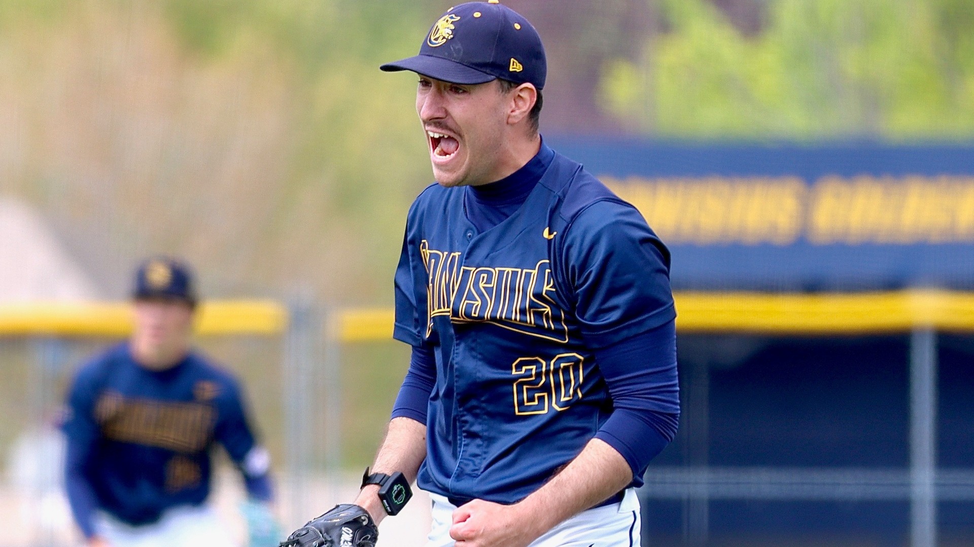 Felix Morin celebrates his 200th strikeout against Siena - May 13, 2026