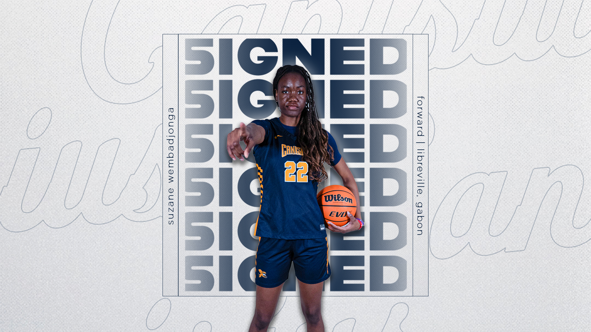 Signing graphic of Suzane Wembadjonga