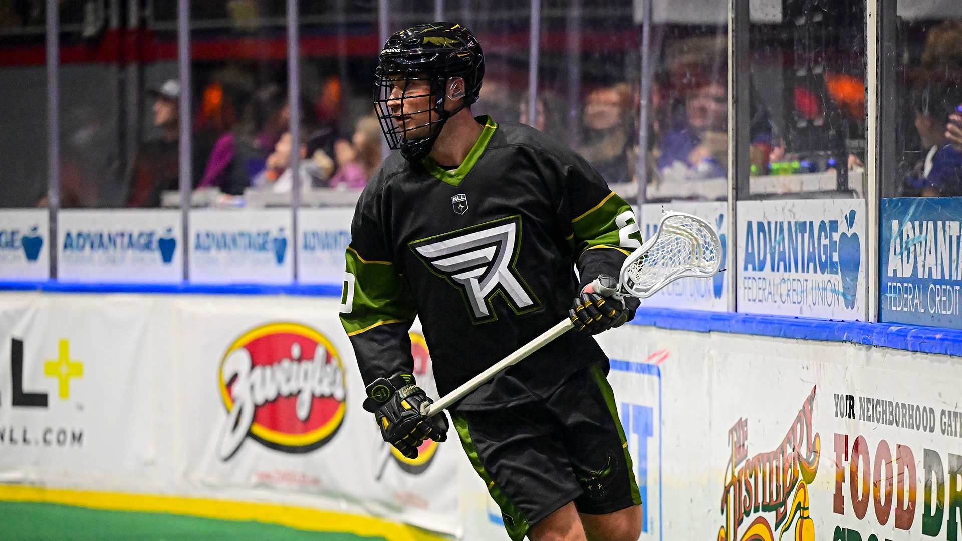 ROCHESTER, NEW YORK - JANUARY 10 :: Rochester Nighthawks v Buffalo Bandits :: January 10, 2026 in Blue Cross Arena, Rochester, NY, USA (Photo by Micheline Veluvolu)