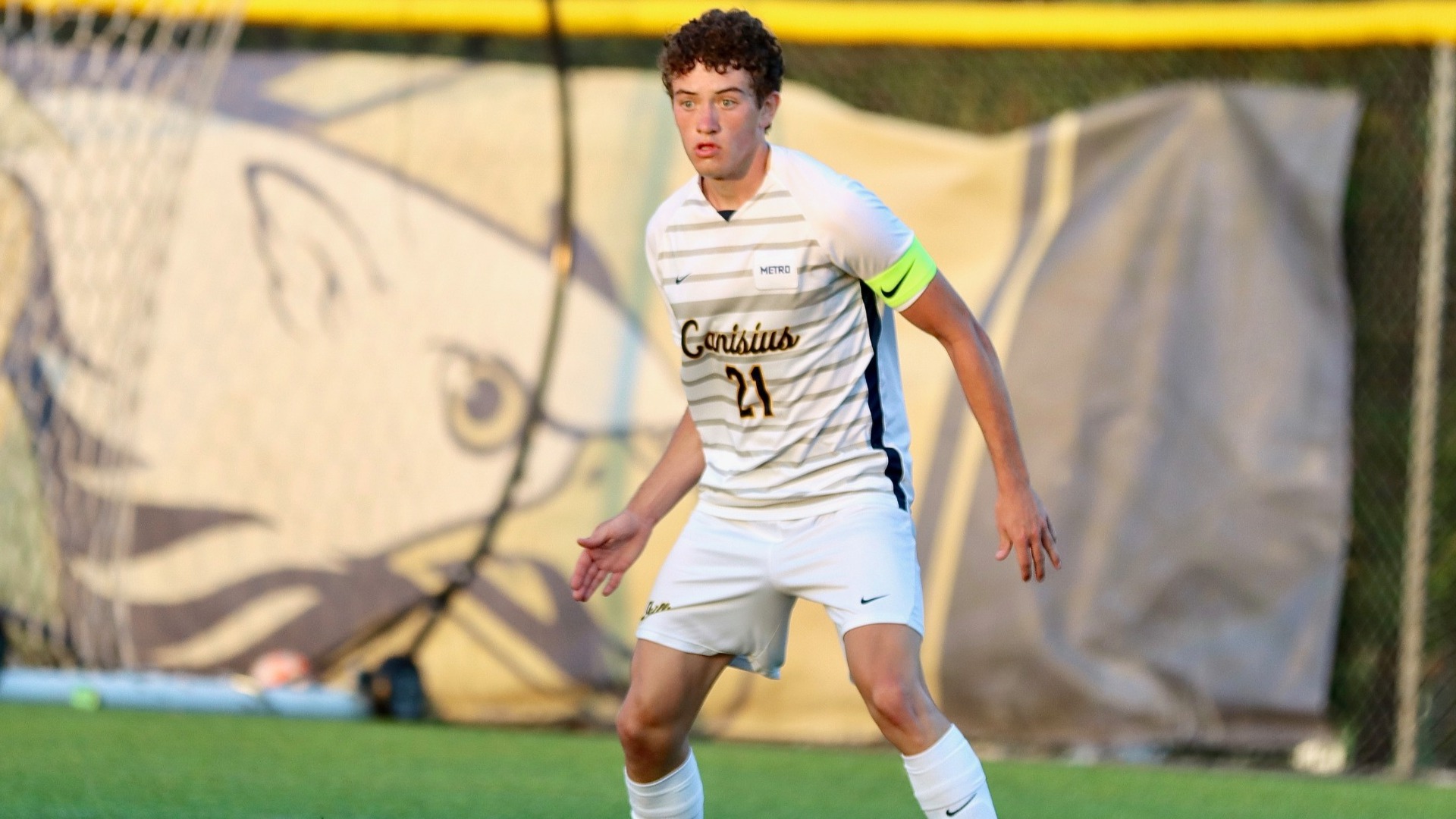 Gianni Angaran game action vs. St. Bonaventure- Sept. 16