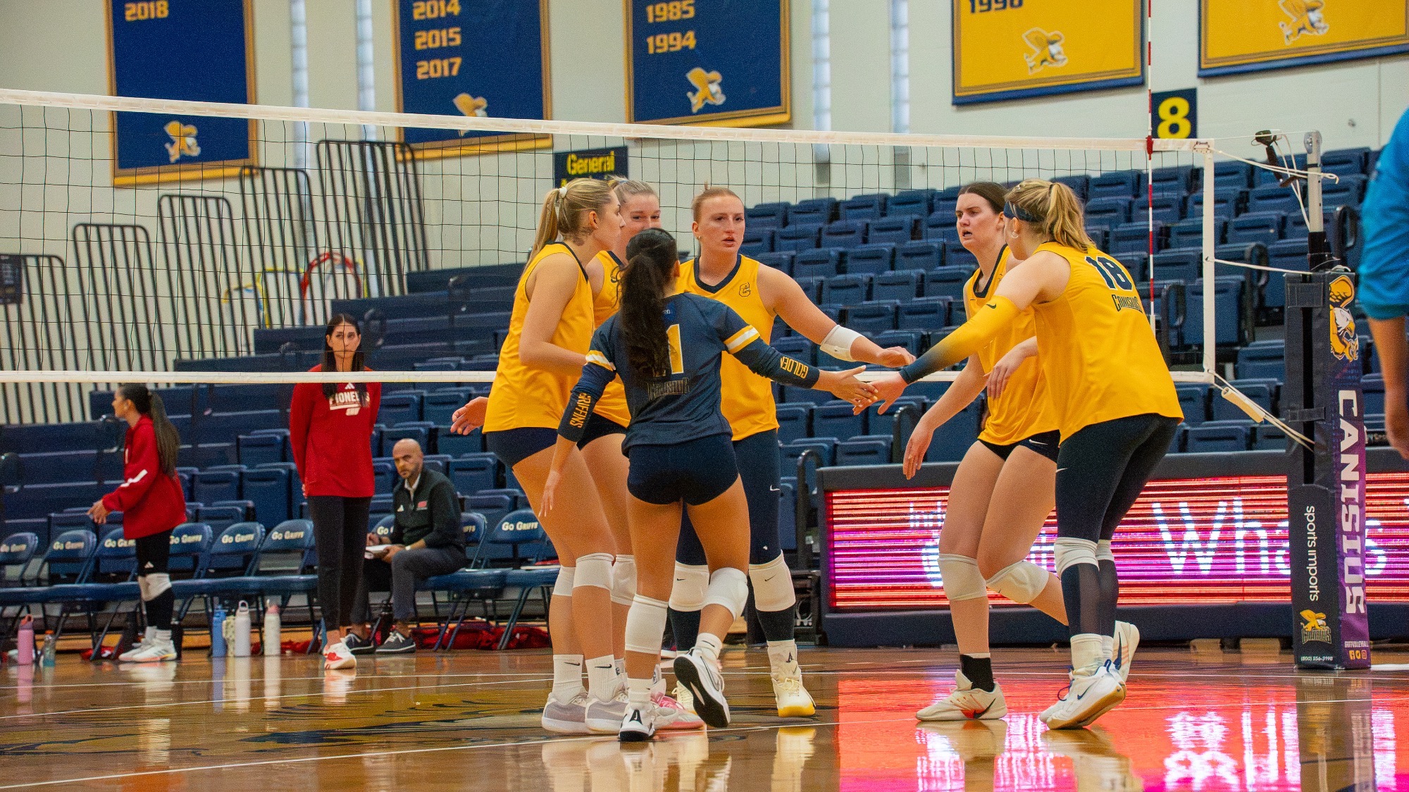 Team Meets After a Point from Sacred Heart