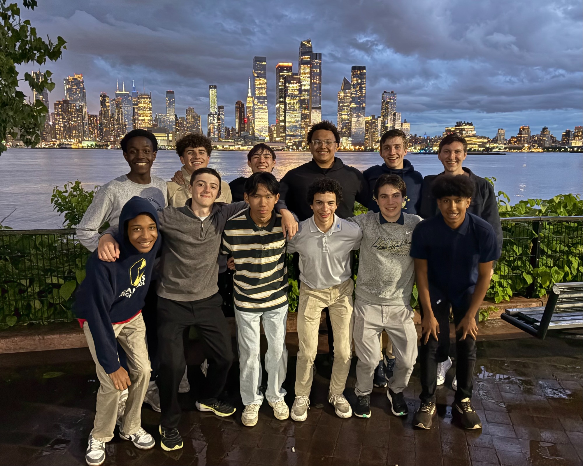 track team and nyc skyline