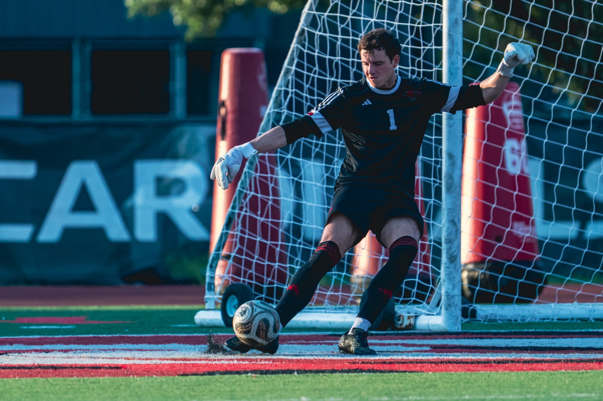 Victor Salmeron takes a goal kick