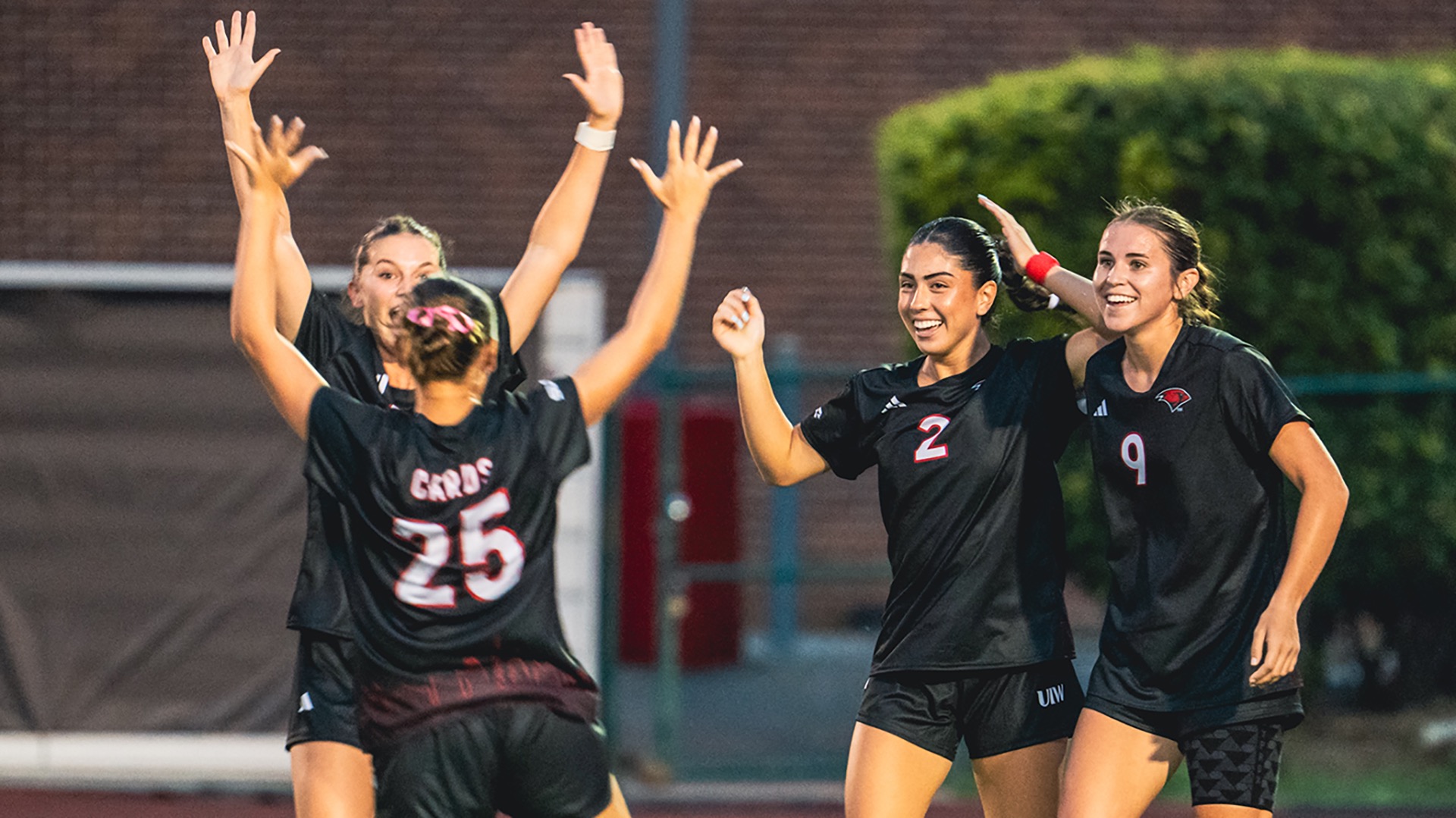Women's soccer celebration for NSU story