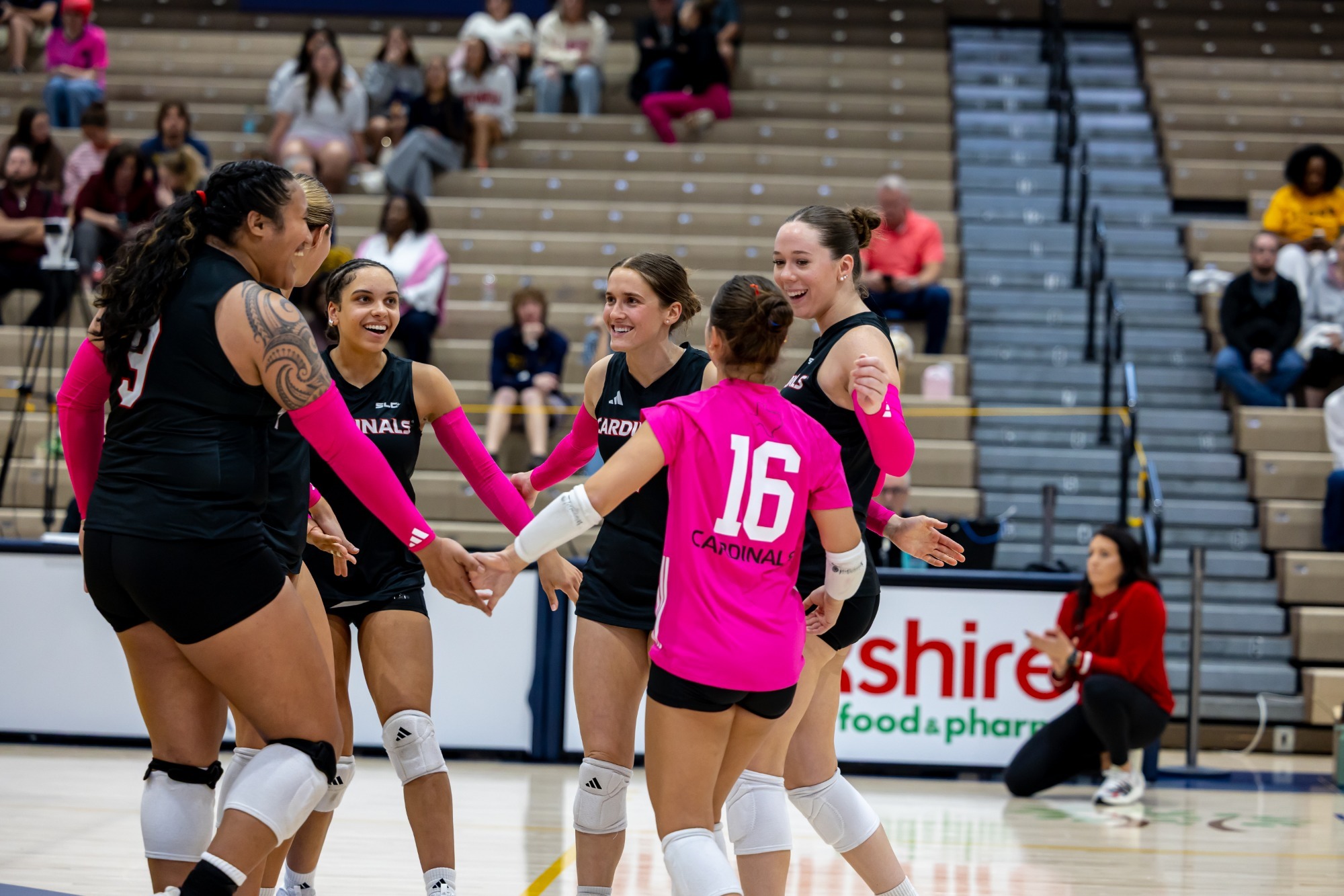 Volleyball celebrates in Commerce