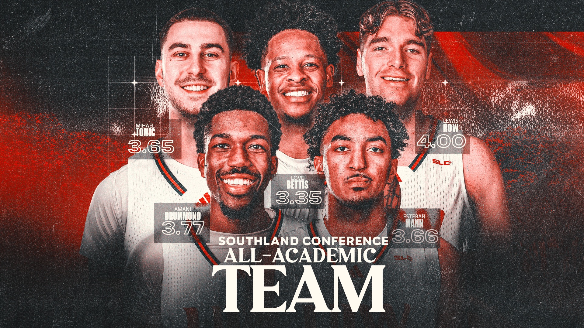 Men's basketball all-academic graphic