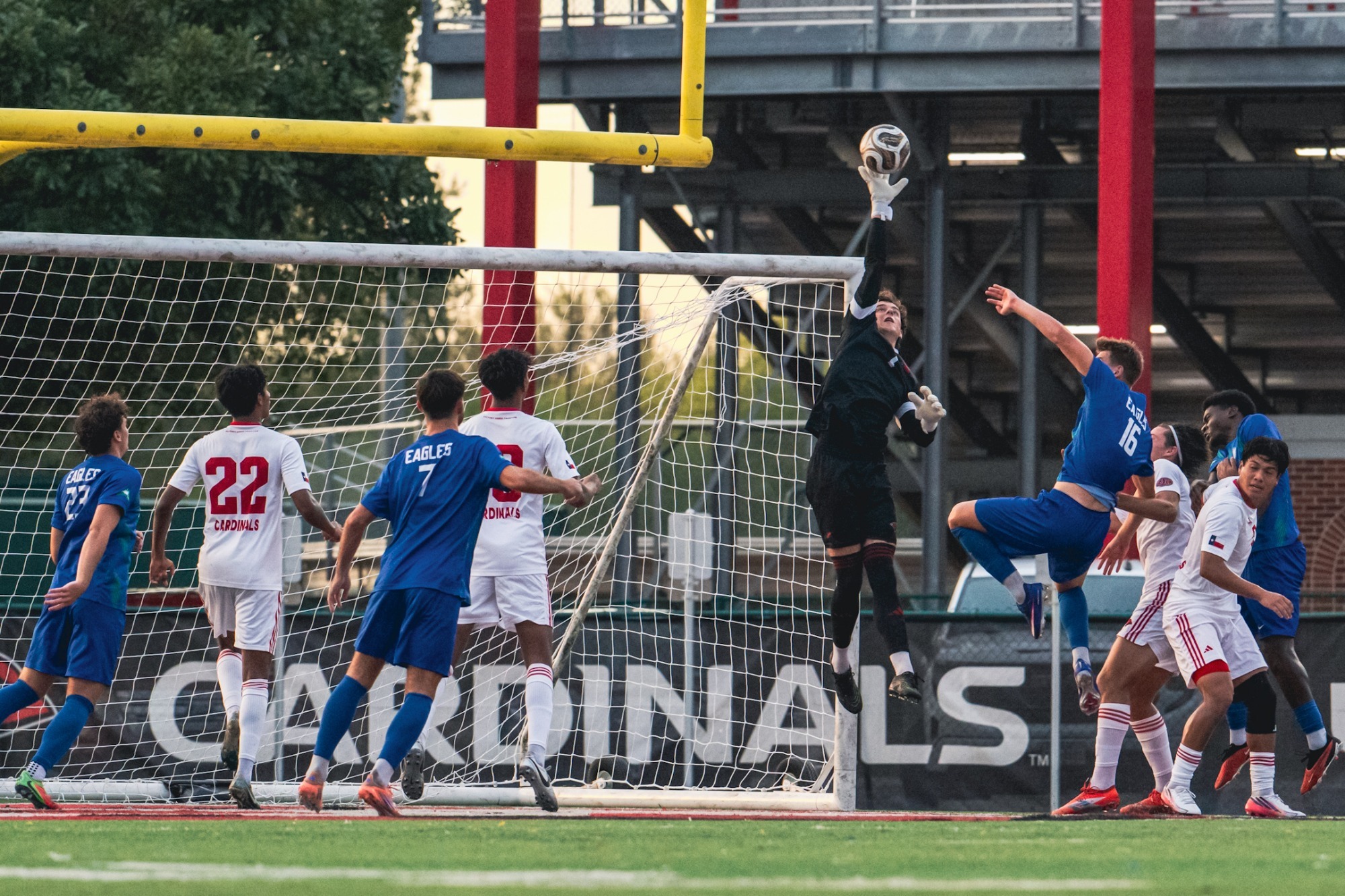Victor Salmeron makes save against FGCU