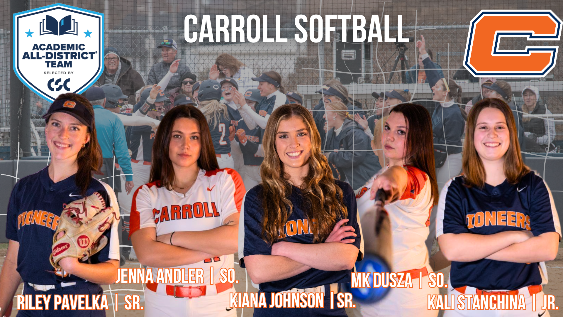 2025 Softball Academic All District