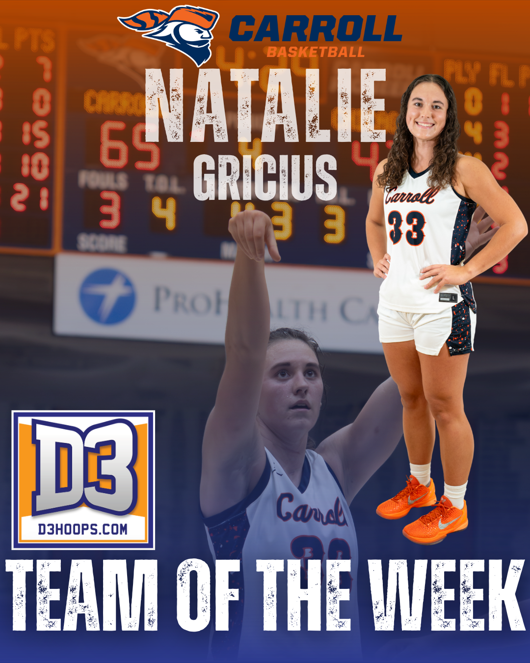 Natalie Gricius D3Hoops Team of the Week