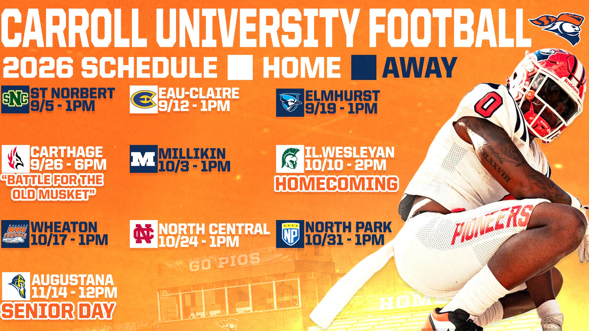 FB Schedule 2026