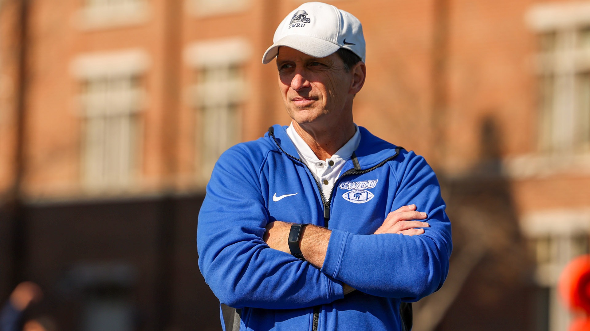 Greg Debeljak watches his team during warmups