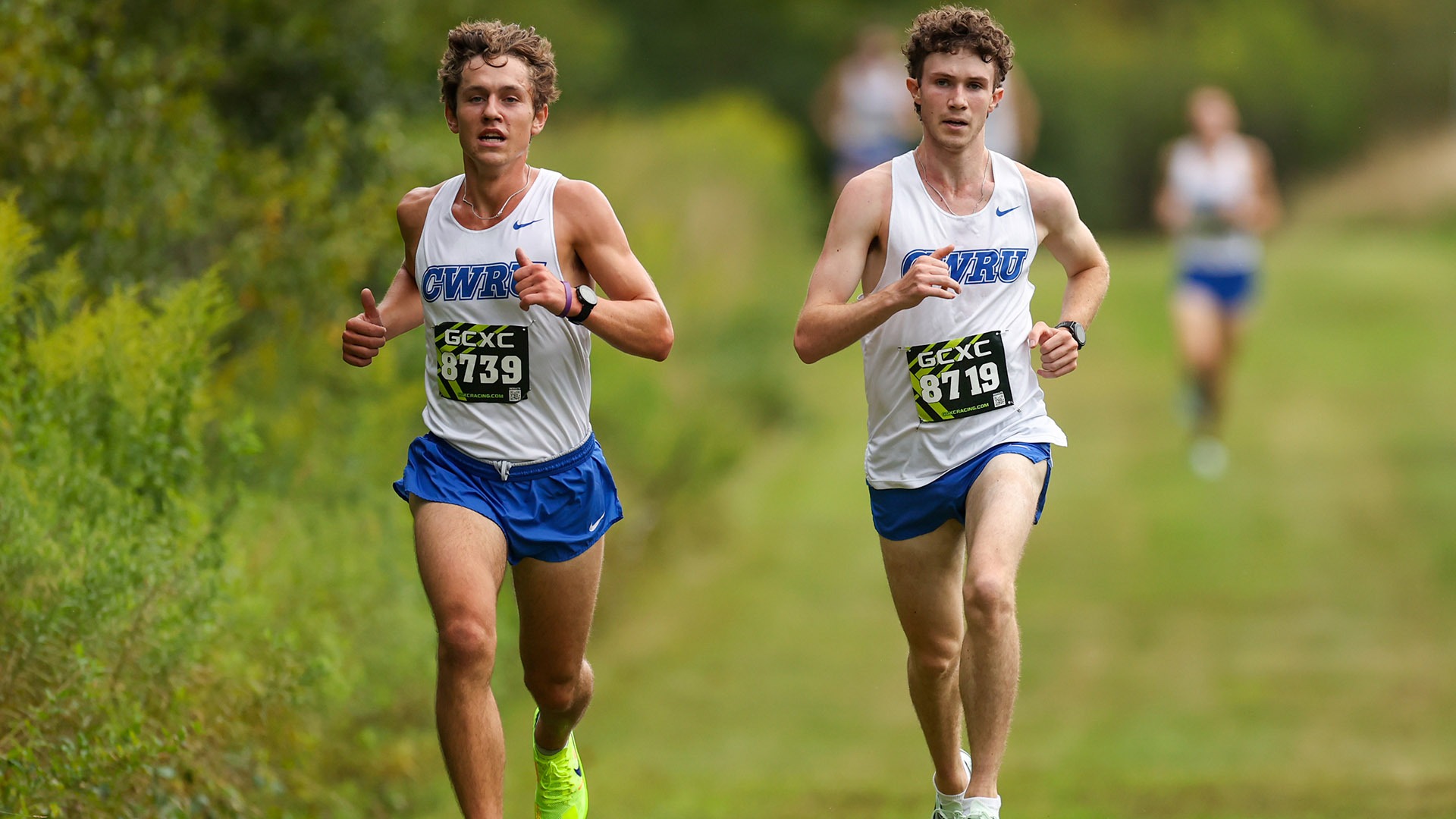 Jacob Slater and Donovan Crowley running