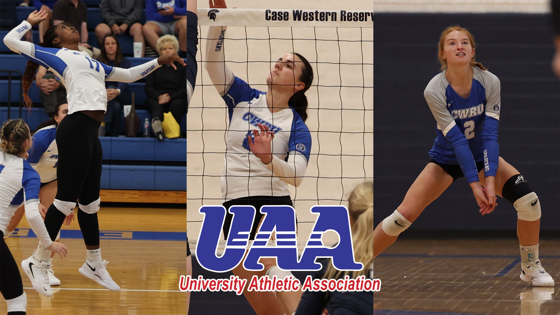 (L to R) Amanda Ngo, Kalli Wall, Sophia Datto with UAA logo bottom center