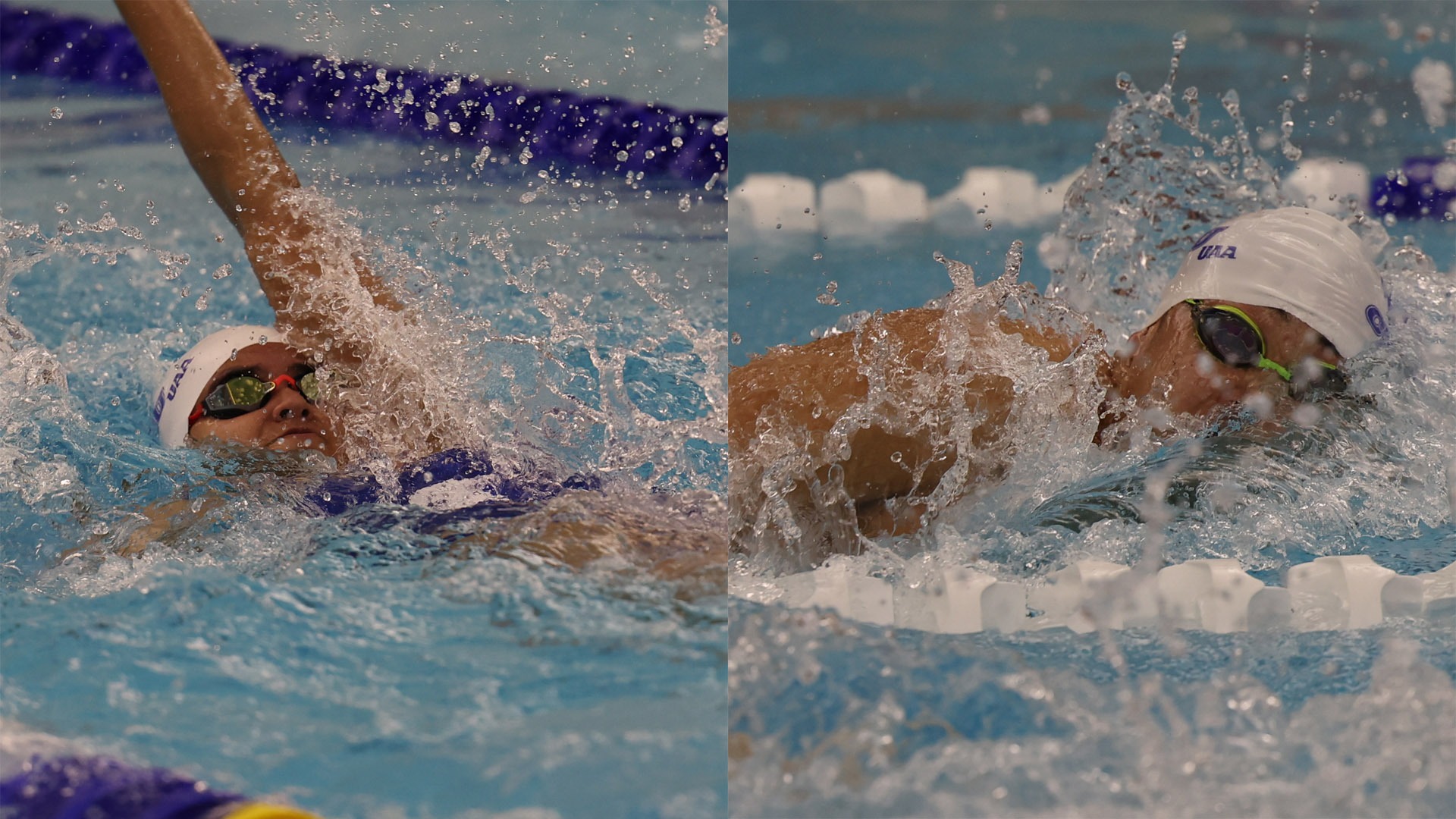 A pair of Spartan swimmers against Carnegie Mellon