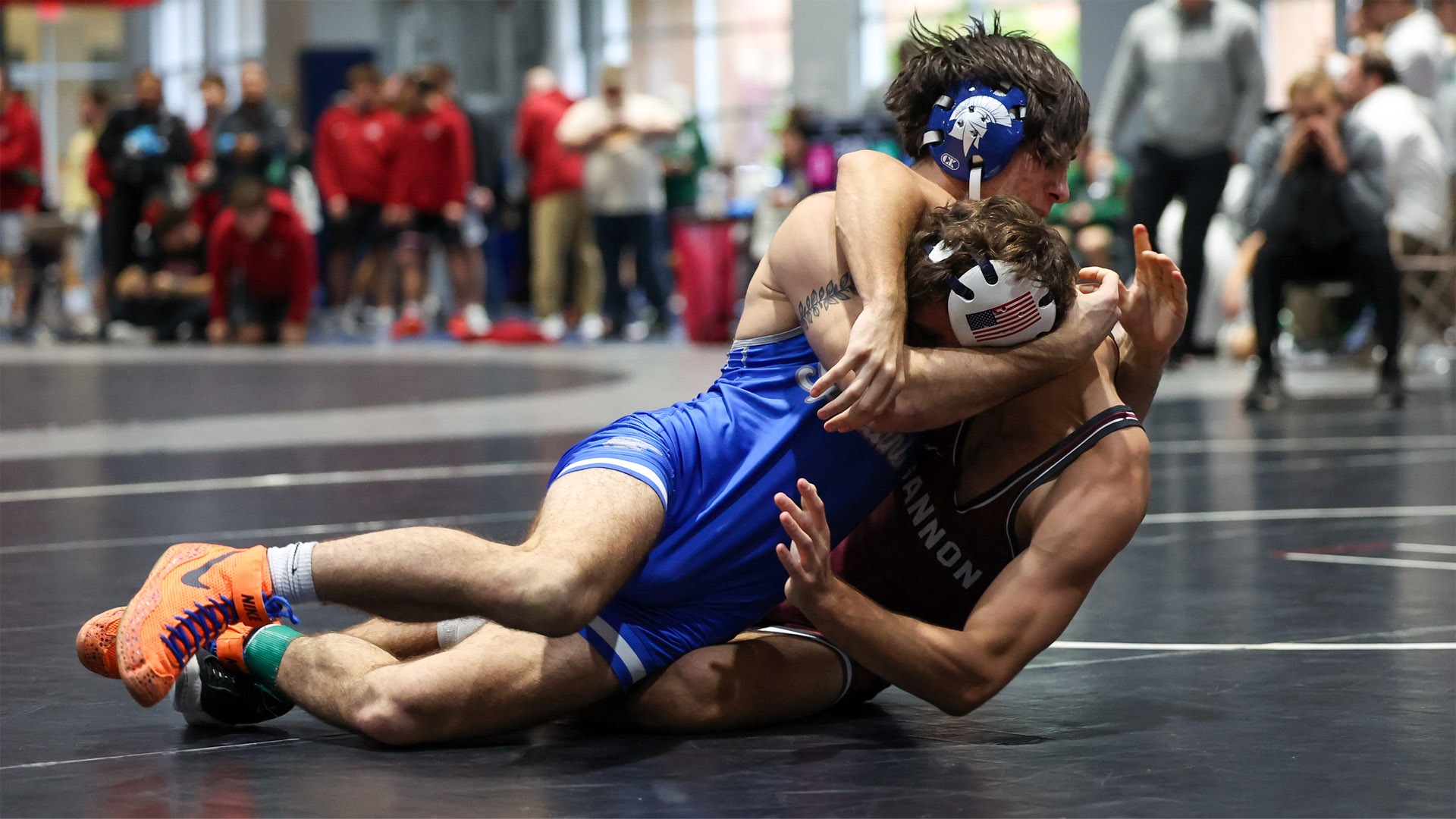 Art Martinez wrestling an opponent from Gannon