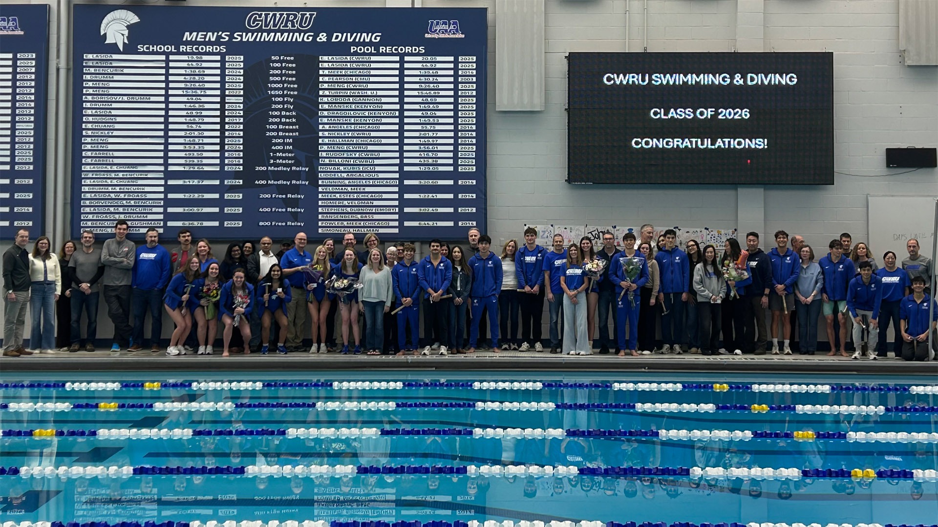 2026 CWRU Swim Dive Seniors and families
