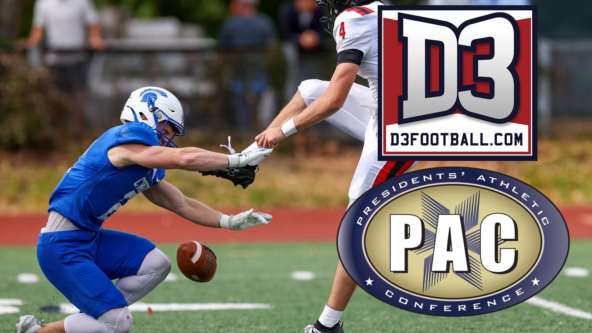 Jake Kavcic blocking a punt against Saint Francis