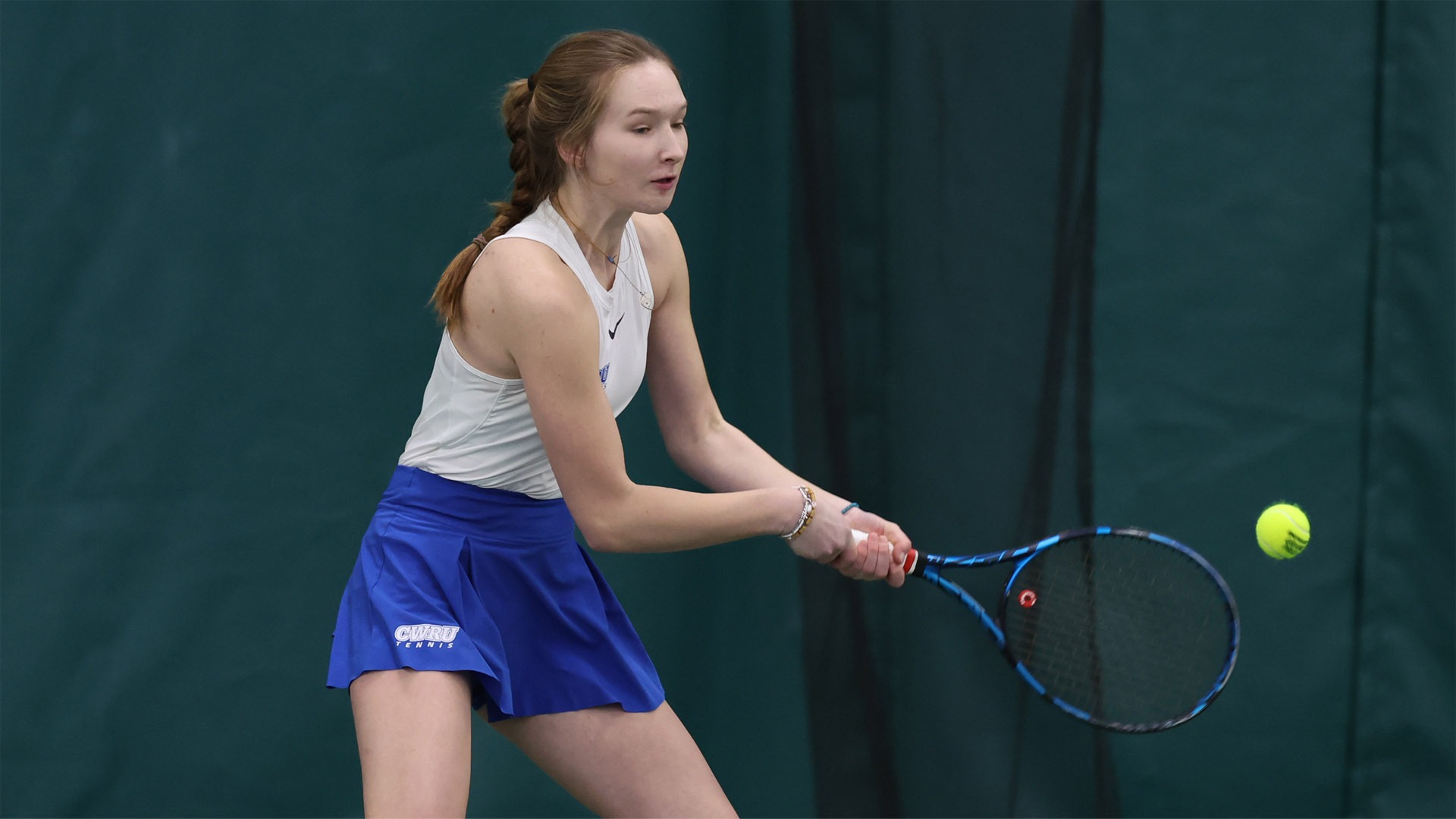 Maya Brink in February 2026 attempting a backhanded shot