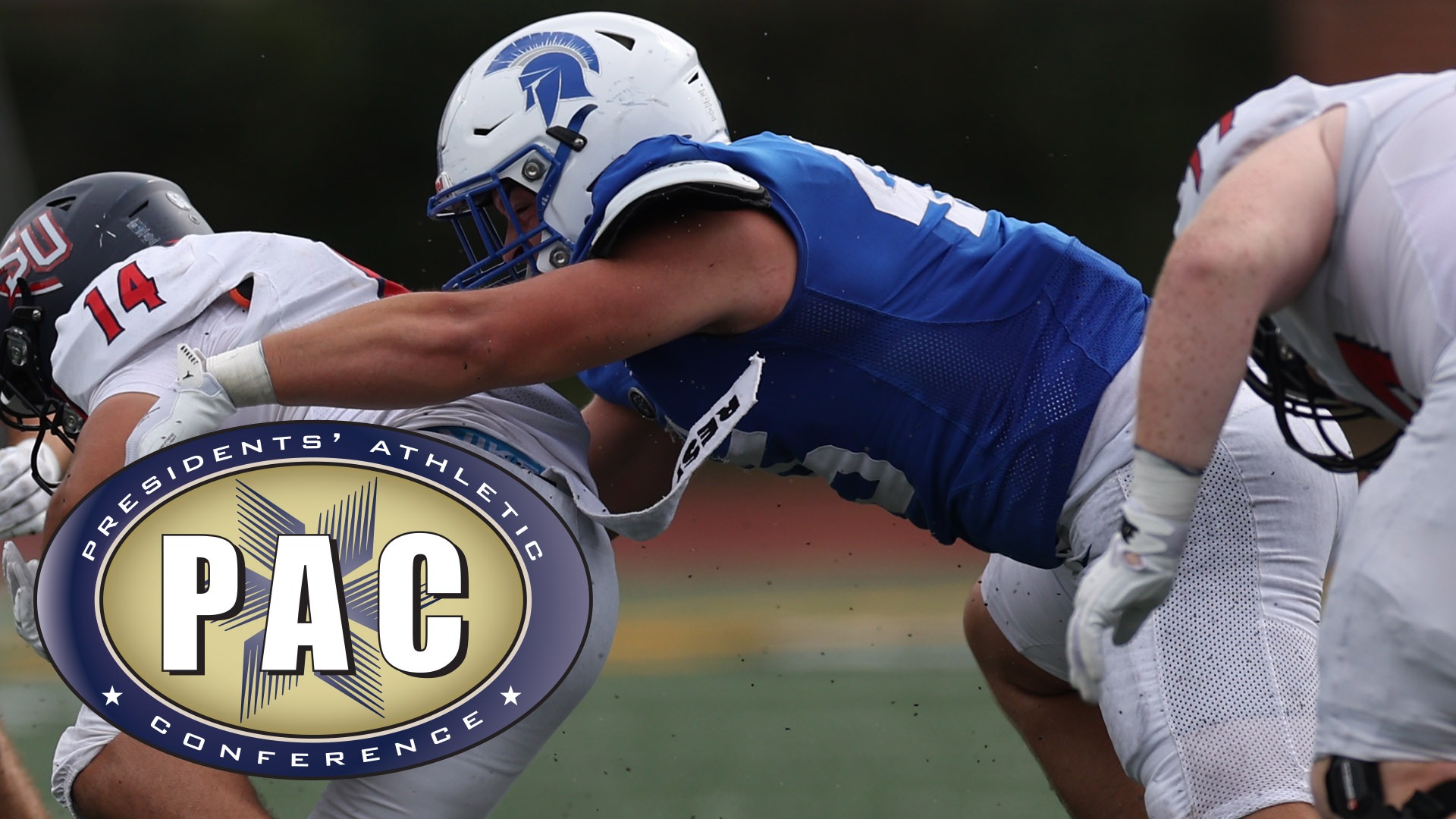Dominic Ghilani making a tackle against Shenandoah