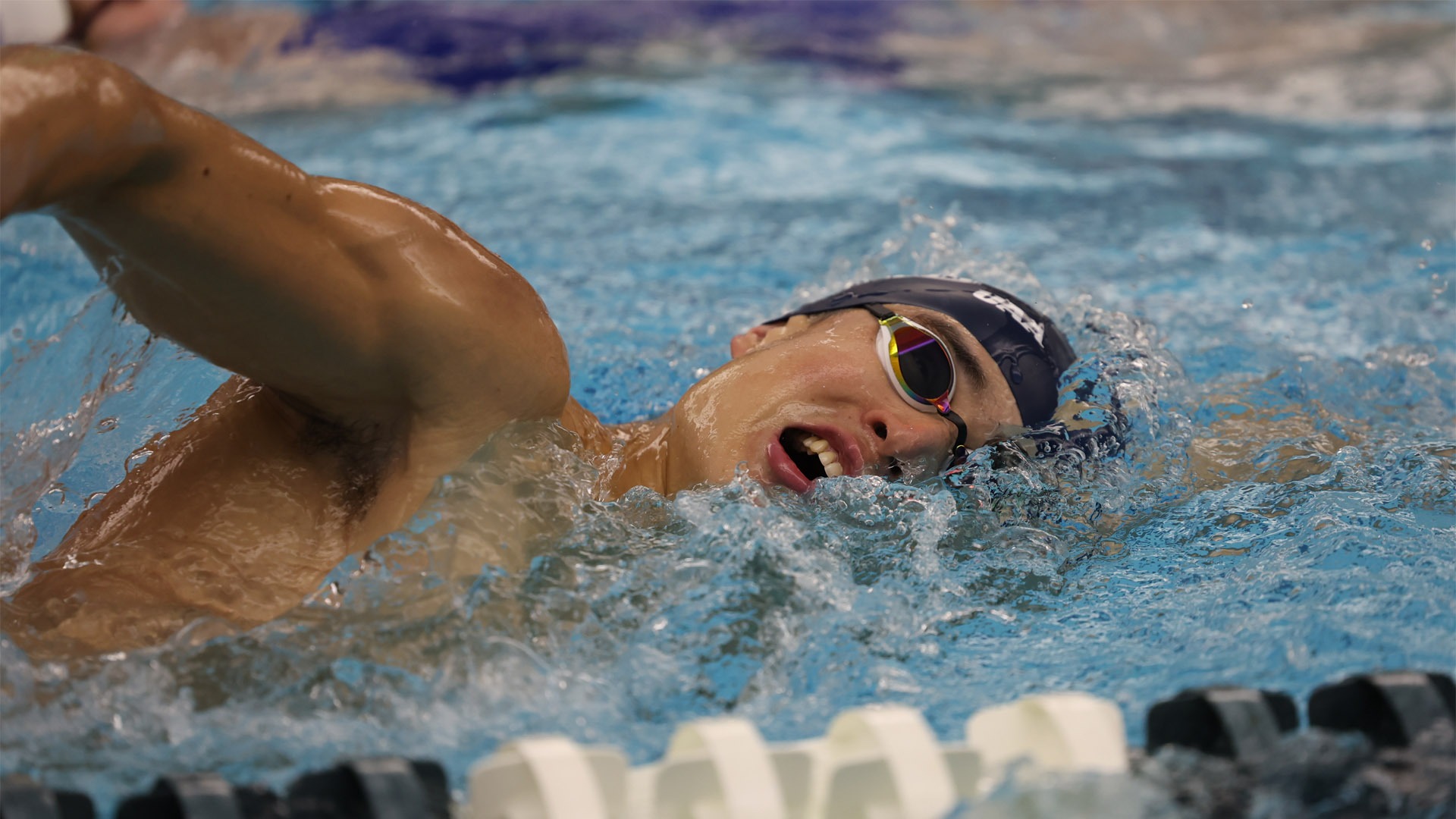 William Froass swimming the freestyle