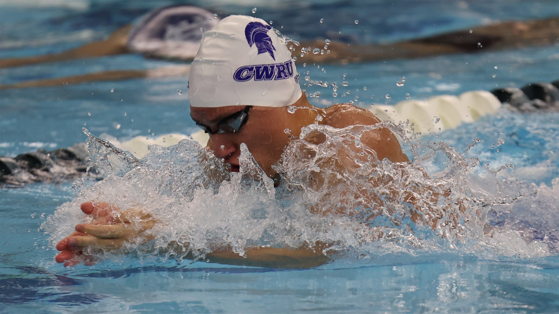 Edgar Rutkauskas swimming the breaststroke