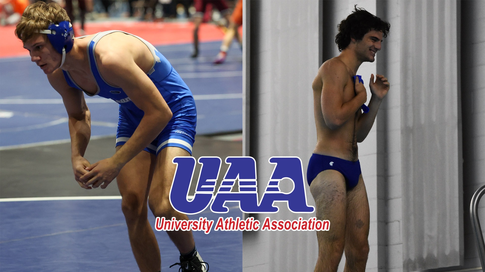 Hunter Keane (left), UAA logo (middle), Jack Rudofsky (right)
