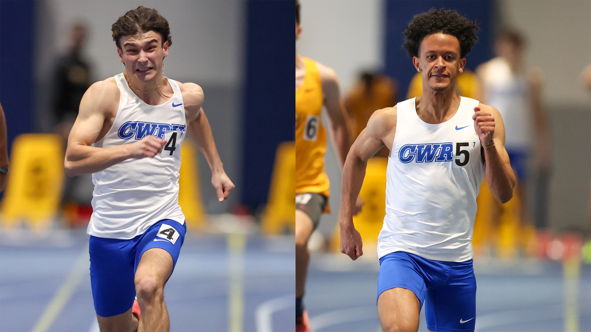 Antonio Sidoti (left) and Matthew Bezuneh (right) sprinting