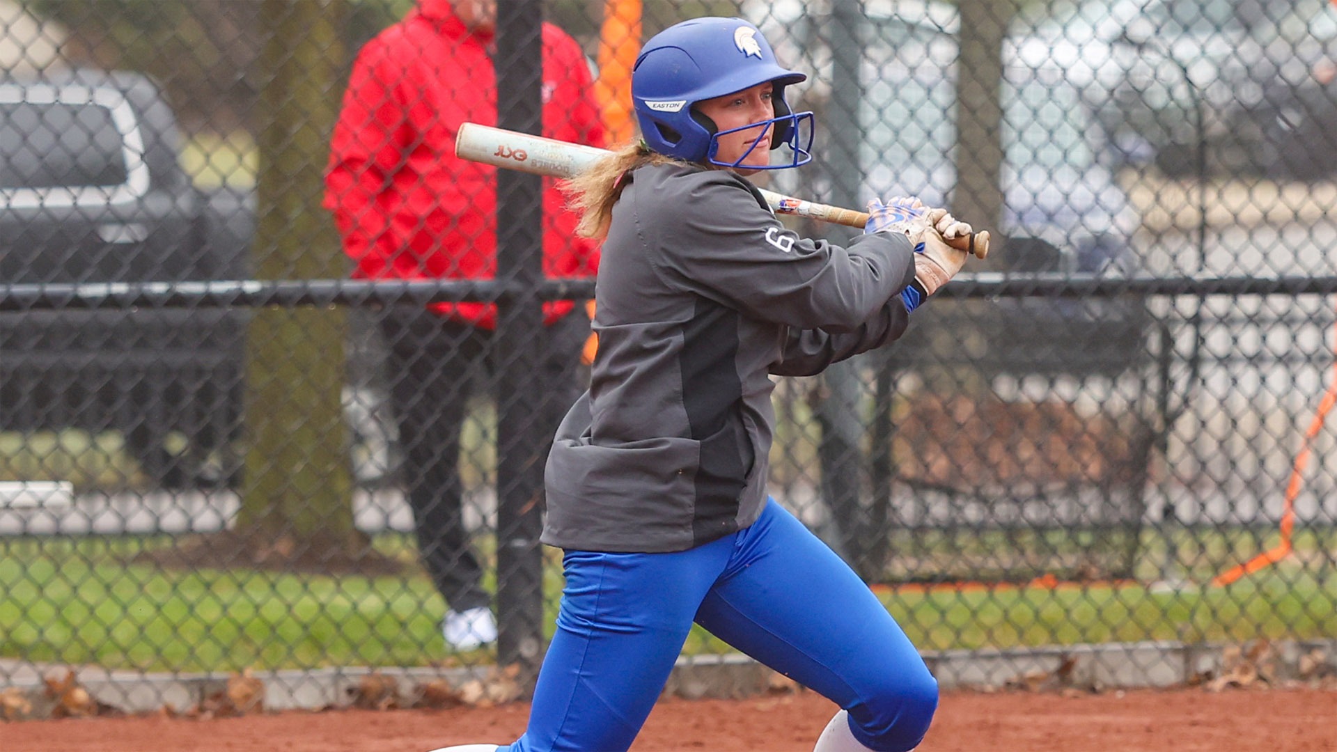 Elizabeth Berry after a swing against WashU