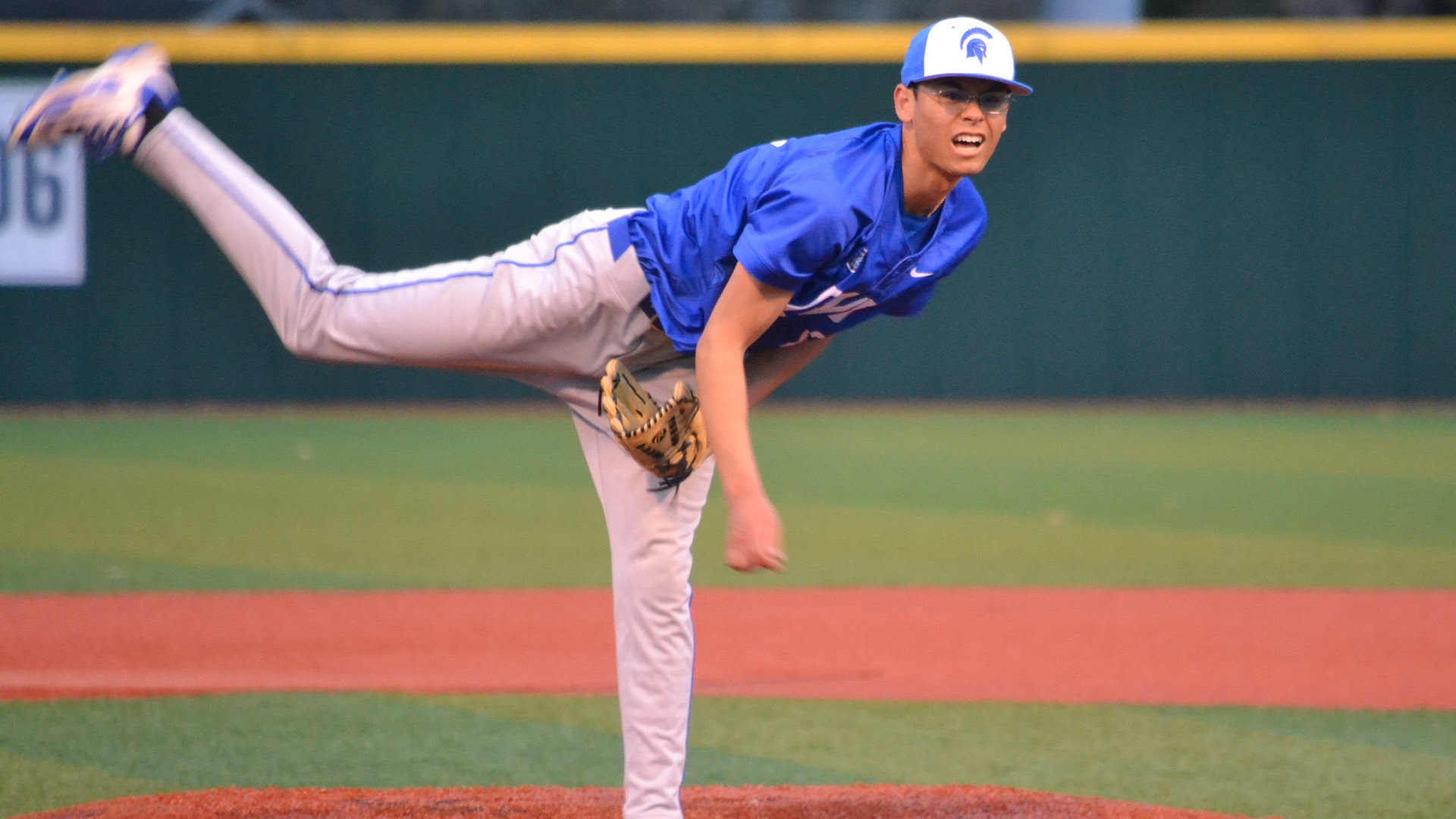 Eric Colgrove pitching against Marietta