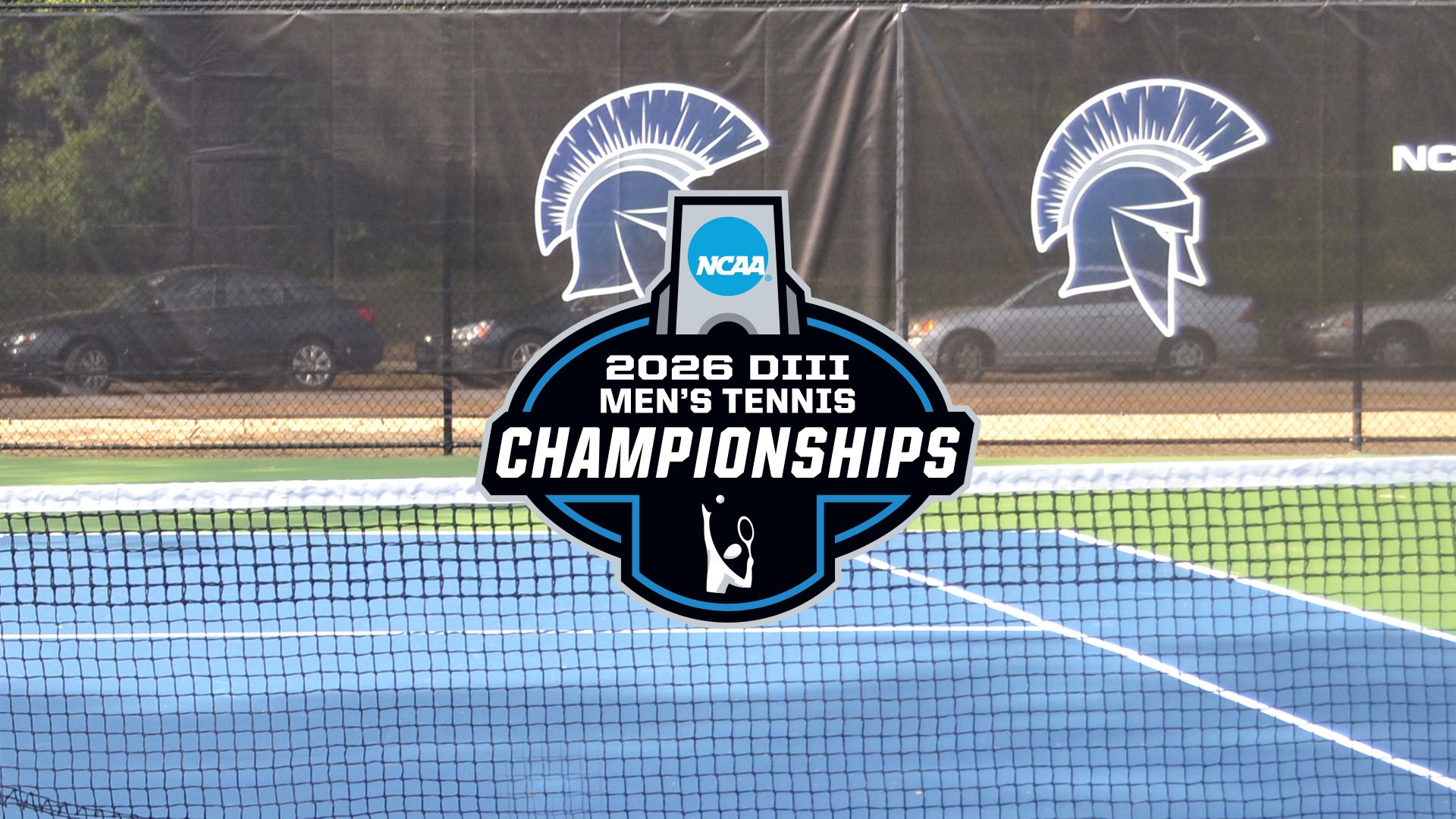 Carlton Court with the 2026 NCAA Men's Tennis Championship logo middle