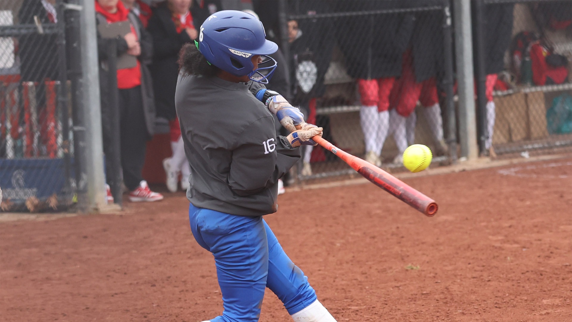Nylah Durham batting against WashU
