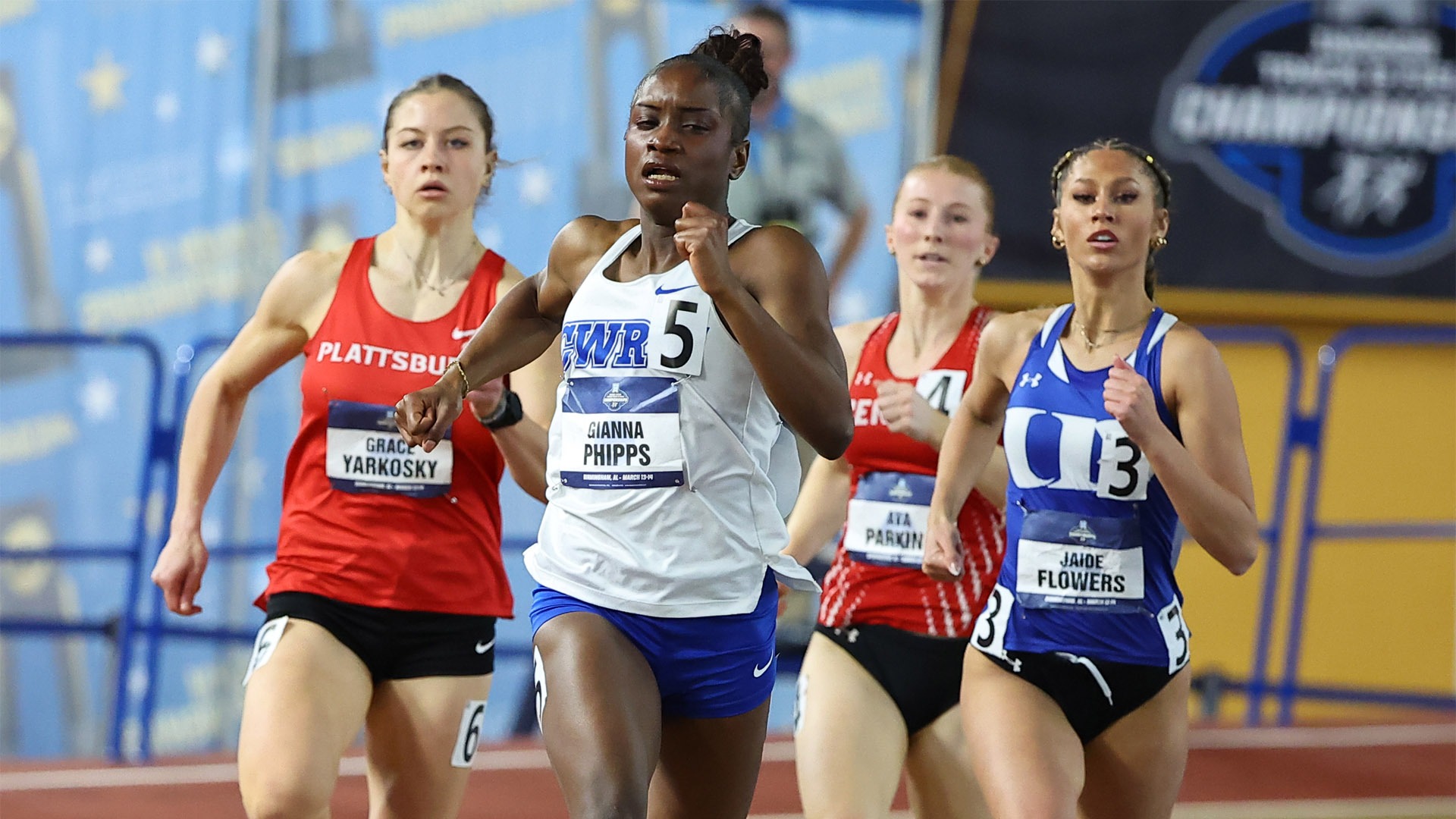 Gianna Phipps running at the 2026 D3 Indoor Championships