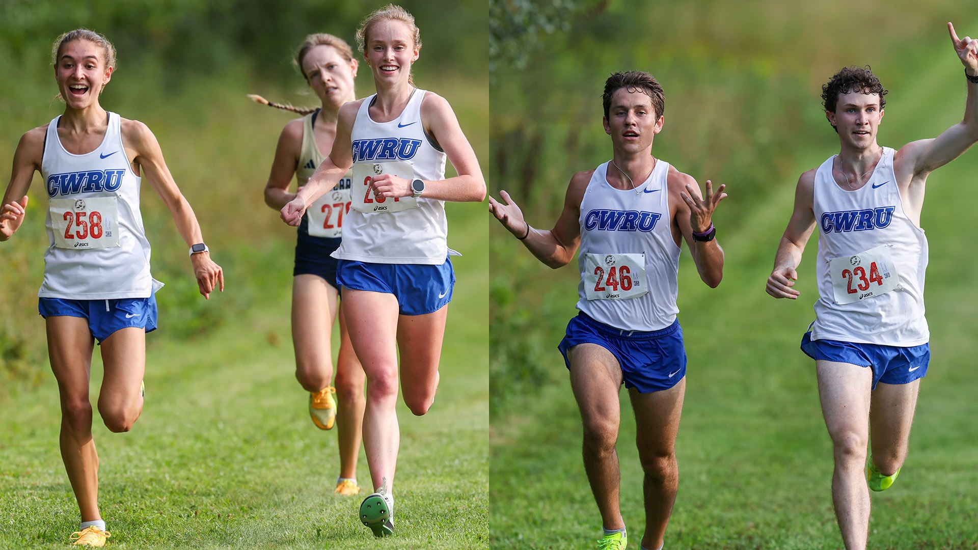 The top women's (left) and men's (right) finishers at the 2026 Sudeck Invitational