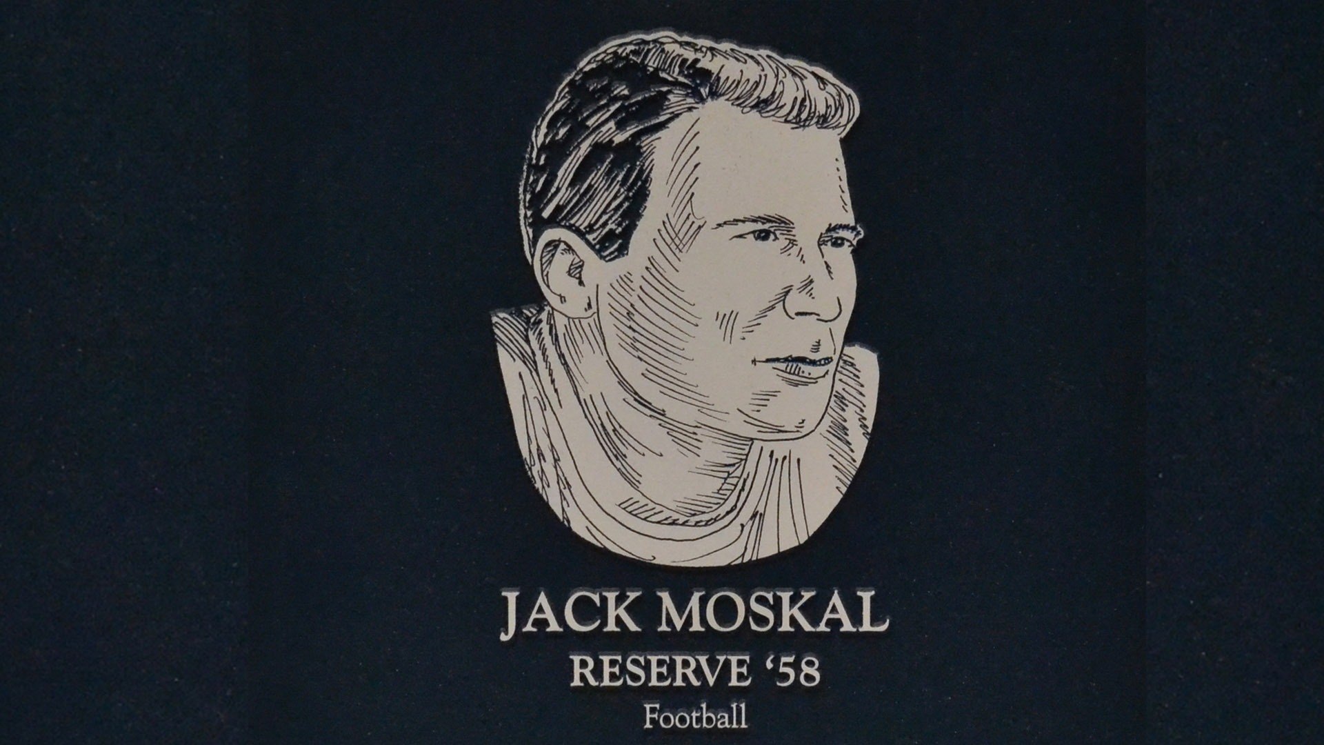 Jack Moskal Hall of Fame Plaque