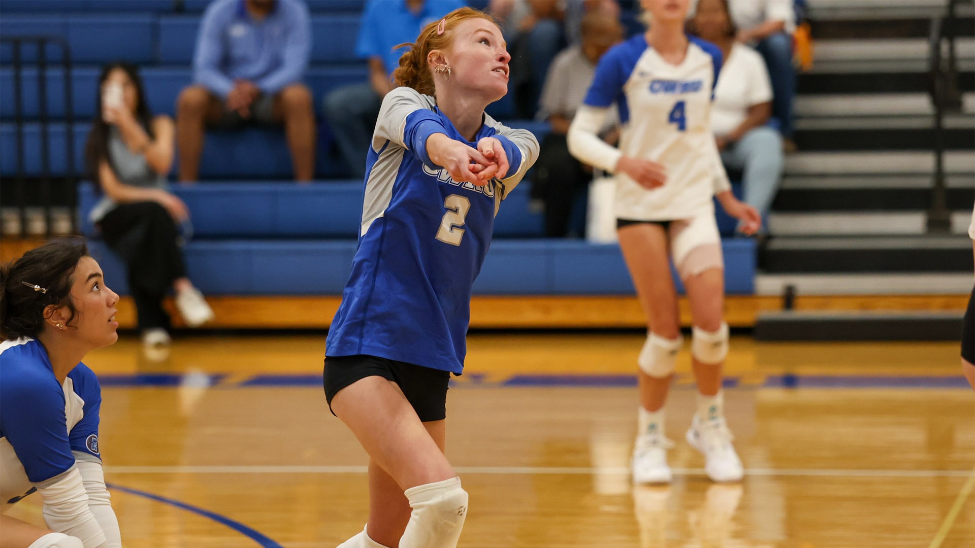 Sophia Datto about to dig an attack