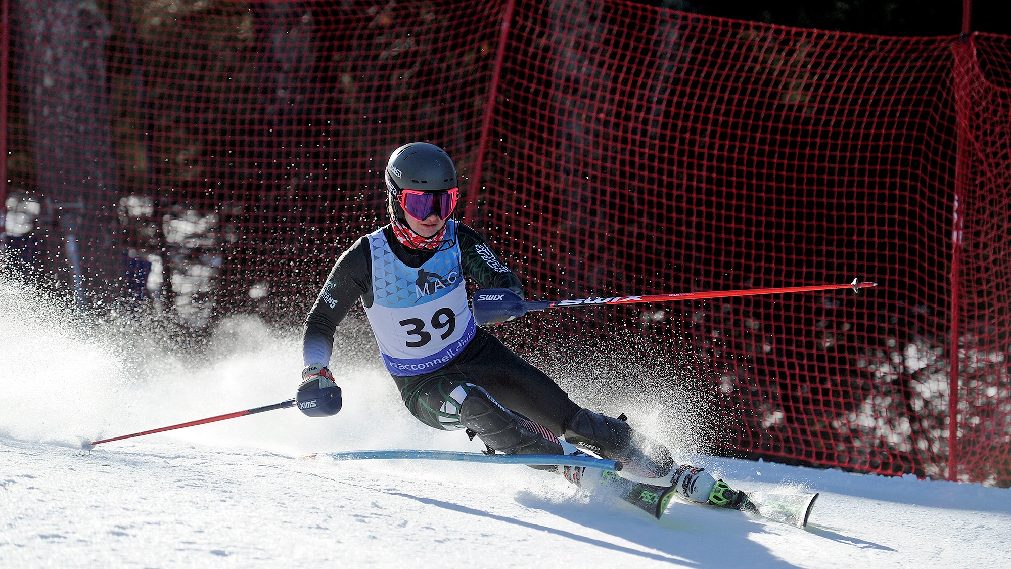 Nate Hazen races slalom at Pat's Peak