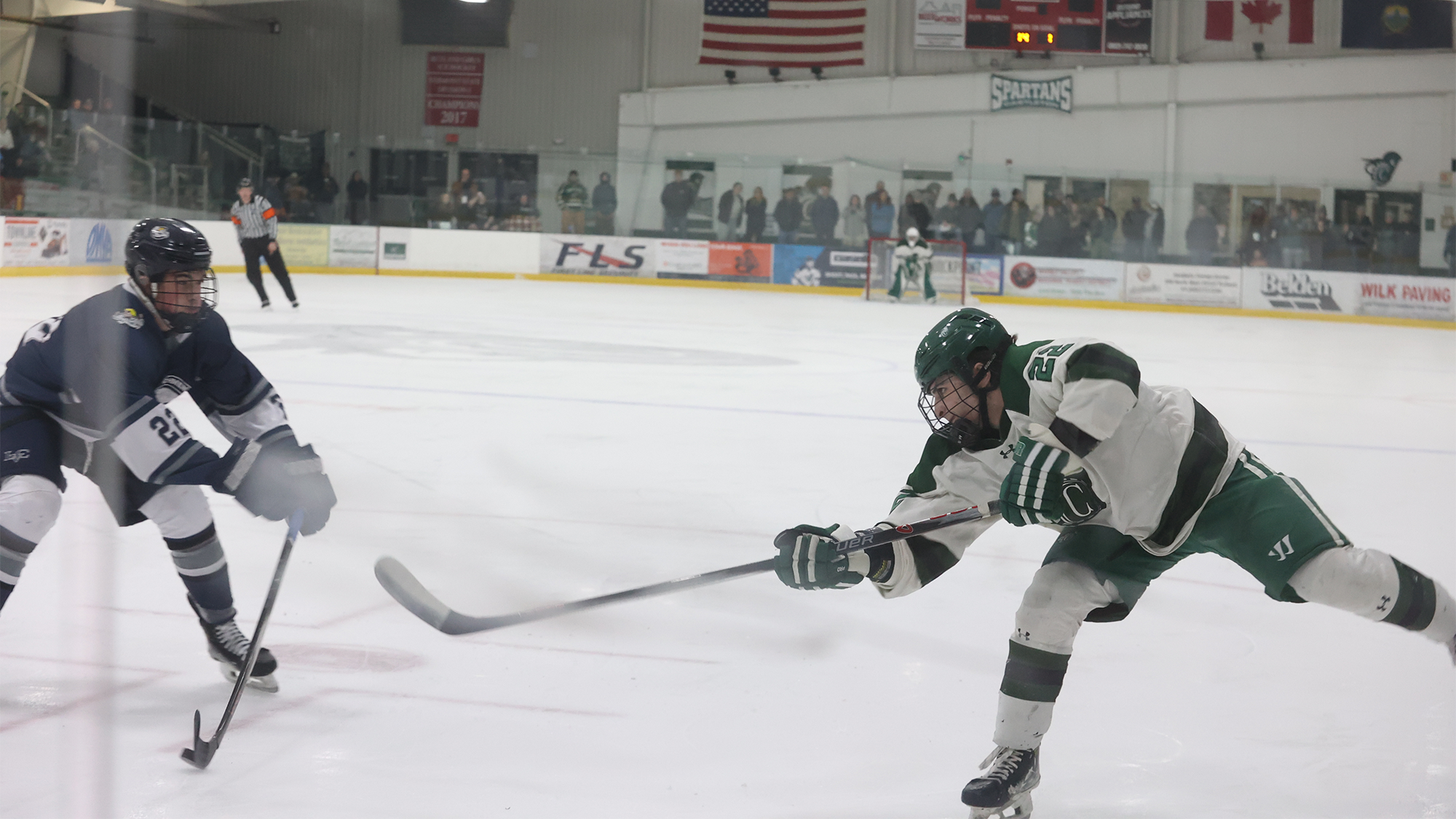 Bellomo takes a shot against LVC defender